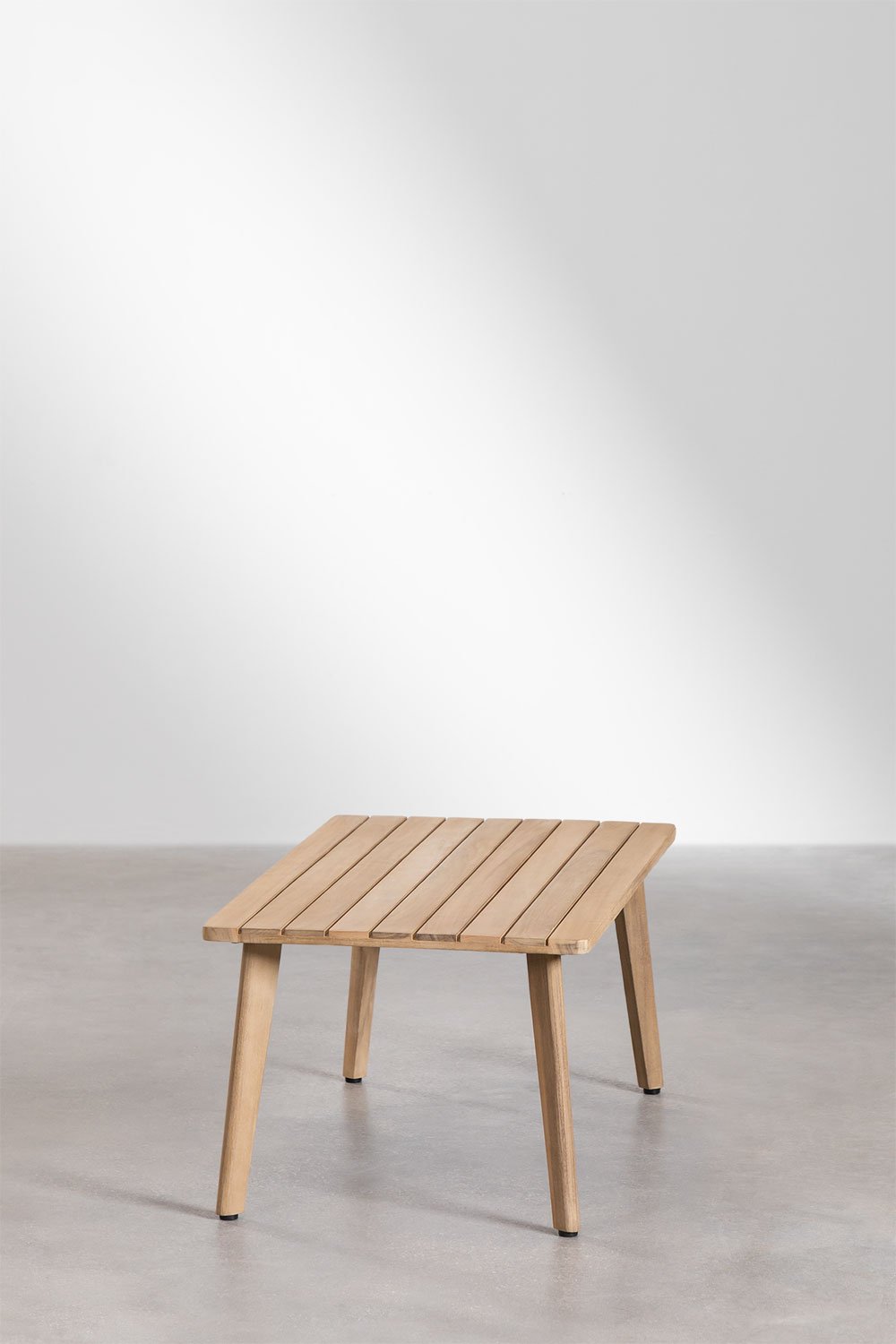 Sklum Table Basse De Jardin Rectangulaire 90x50 Cm En Bois D'acacia Kaela