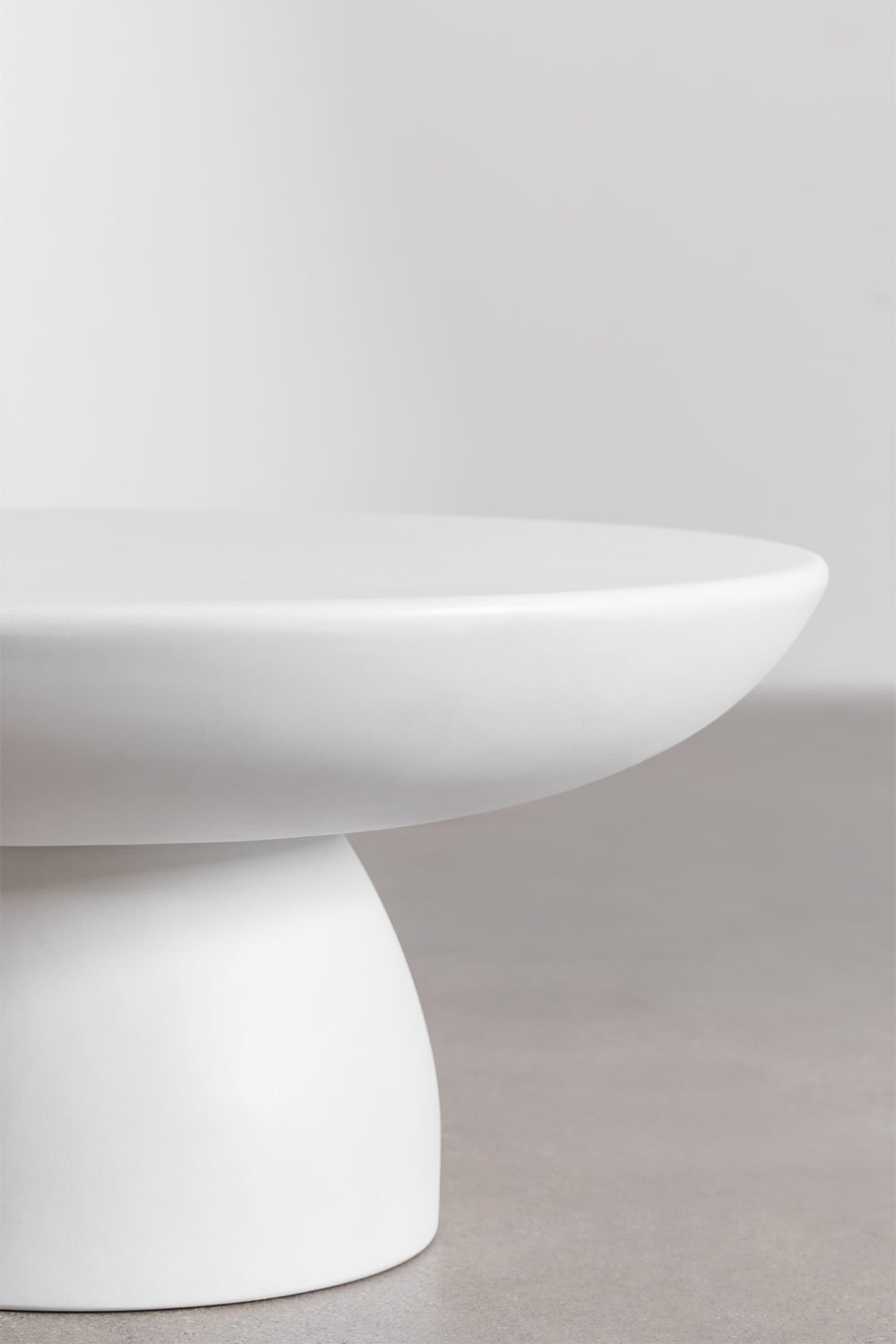 Sklum Table Basse De Jardin Ronde Ø70 Cm En Ciment Zenadia