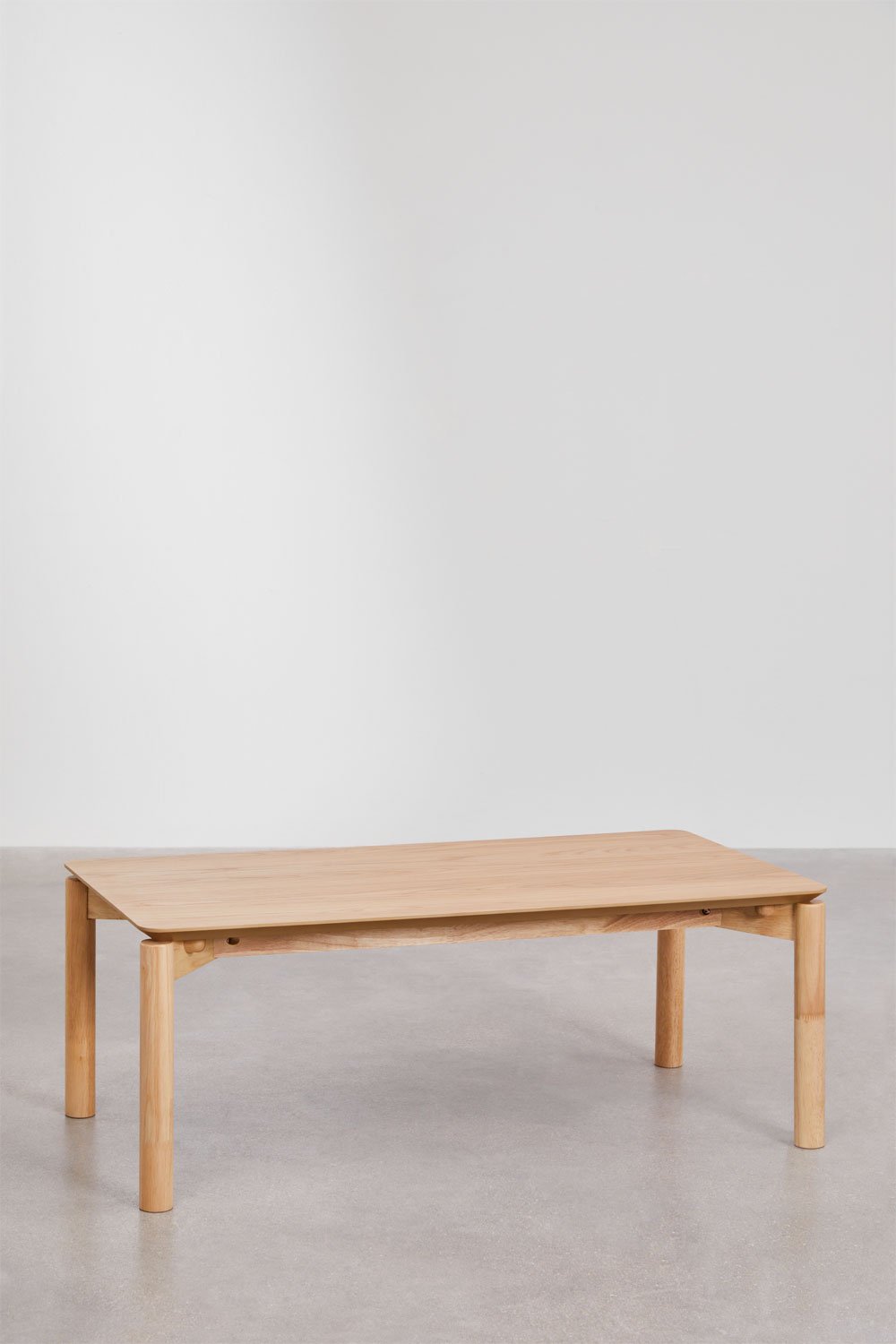 Sklum Table Basse Rectangulaire 120x60 Cm En MDF Plaqué Chêne Munden