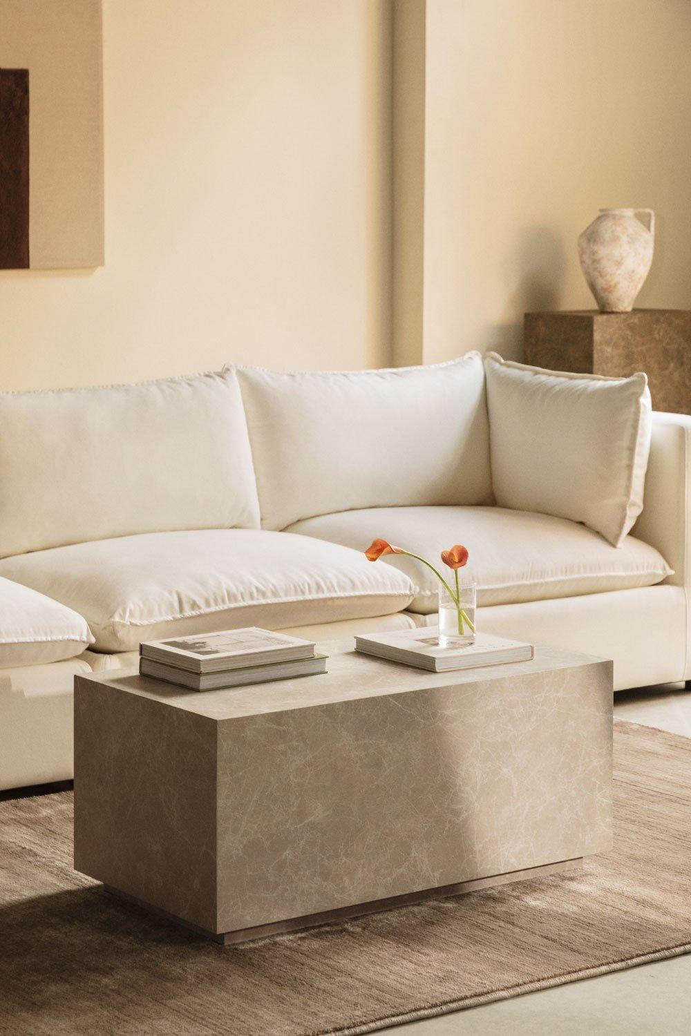 sklum Table basse rectangulaire en MDF (90x50 cm) Aria