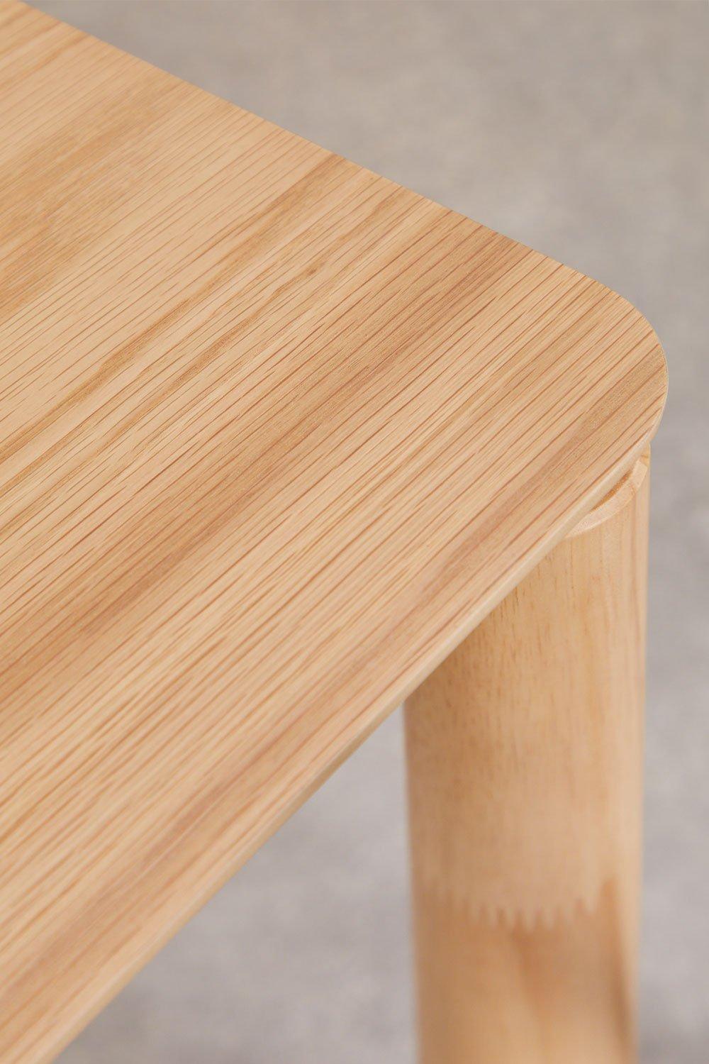 Sklum Table D'appoint Carrée 50x50 Cm En MDF Plaqué Chêne Munden