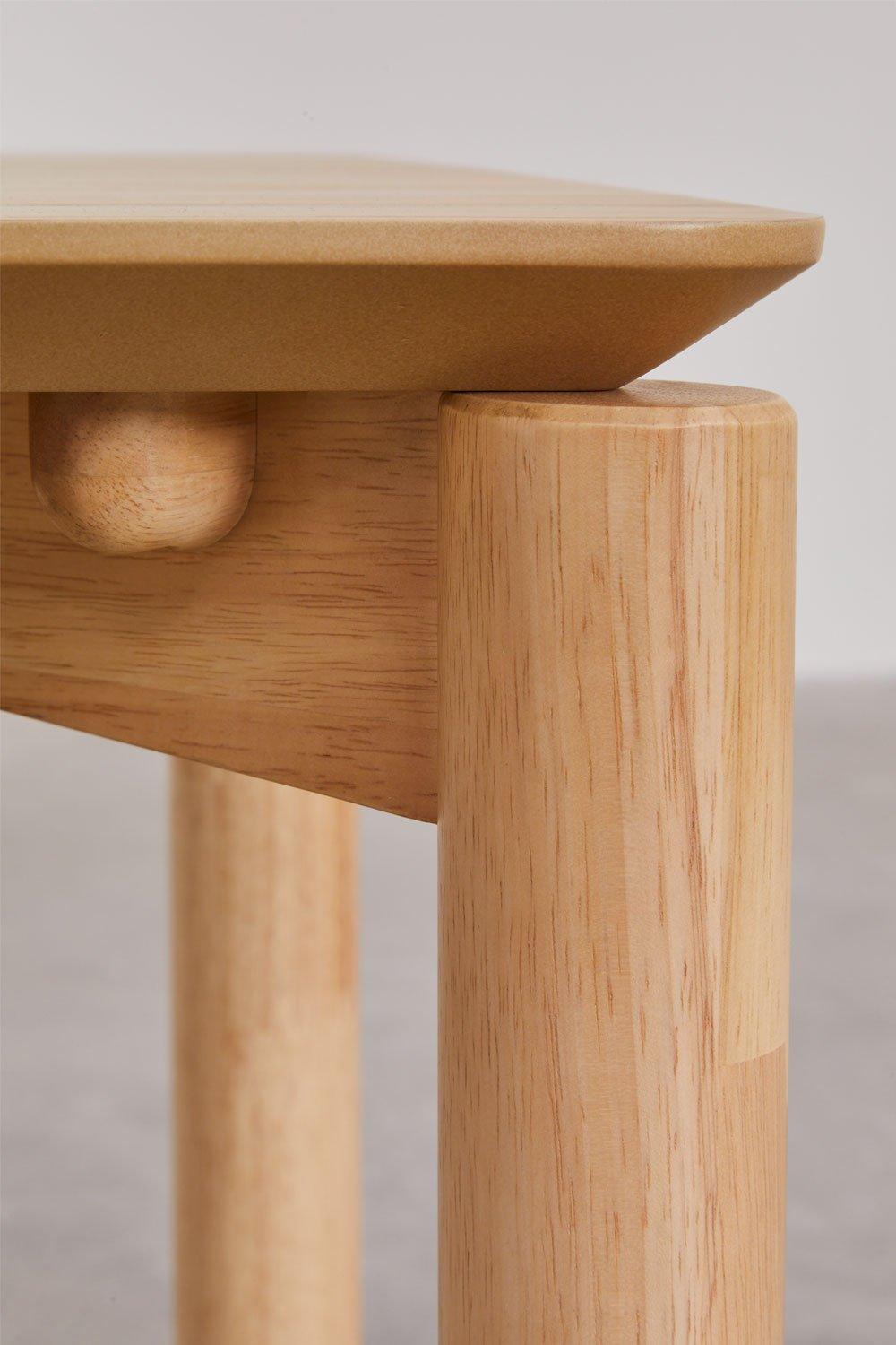 Sklum Table D'appoint Carrée 50x50 Cm En MDF Plaqué Chêne Munden