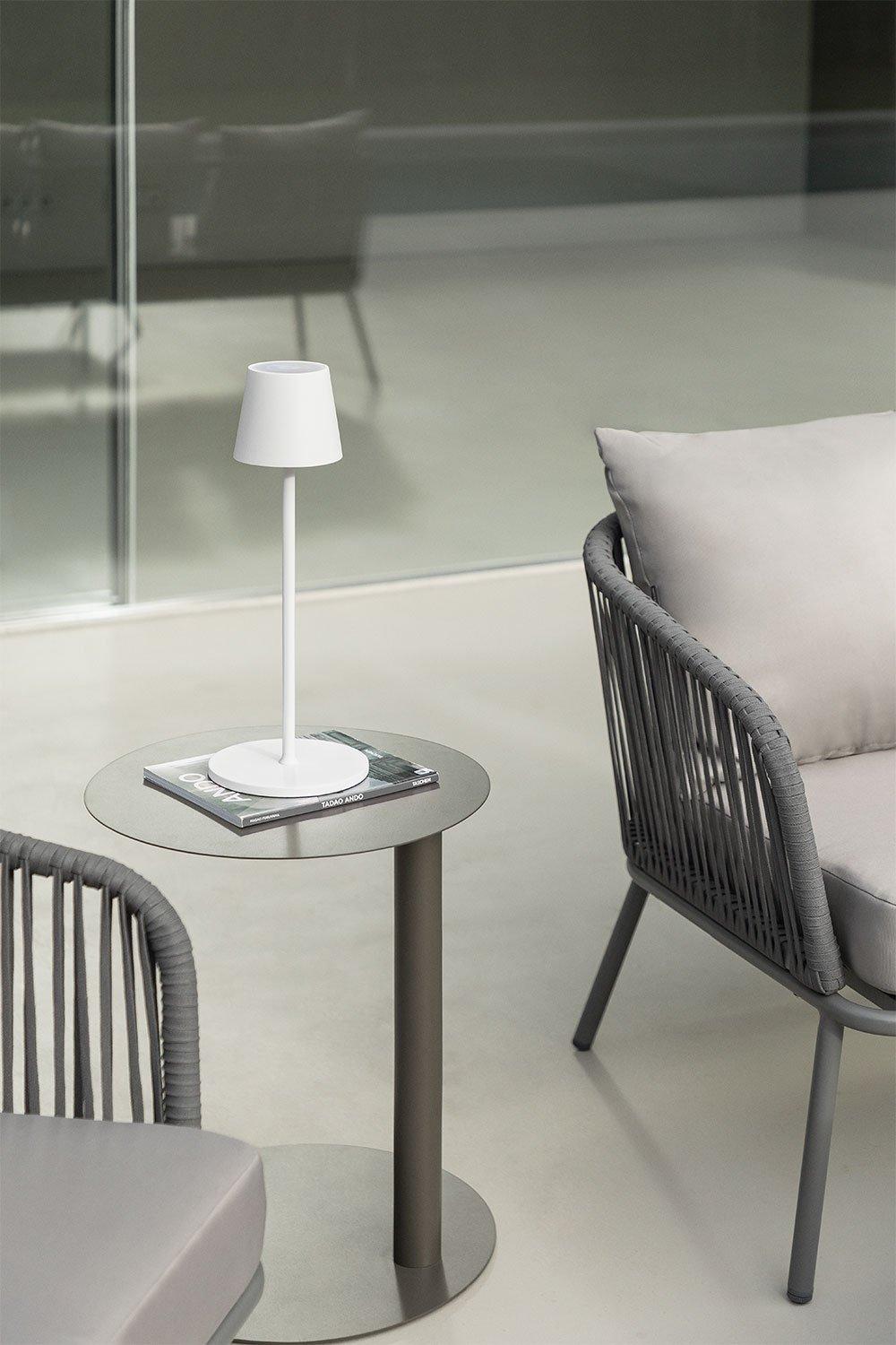 sklum Table d'appoint de jardin ronde Ø40 cm en acier Yannik