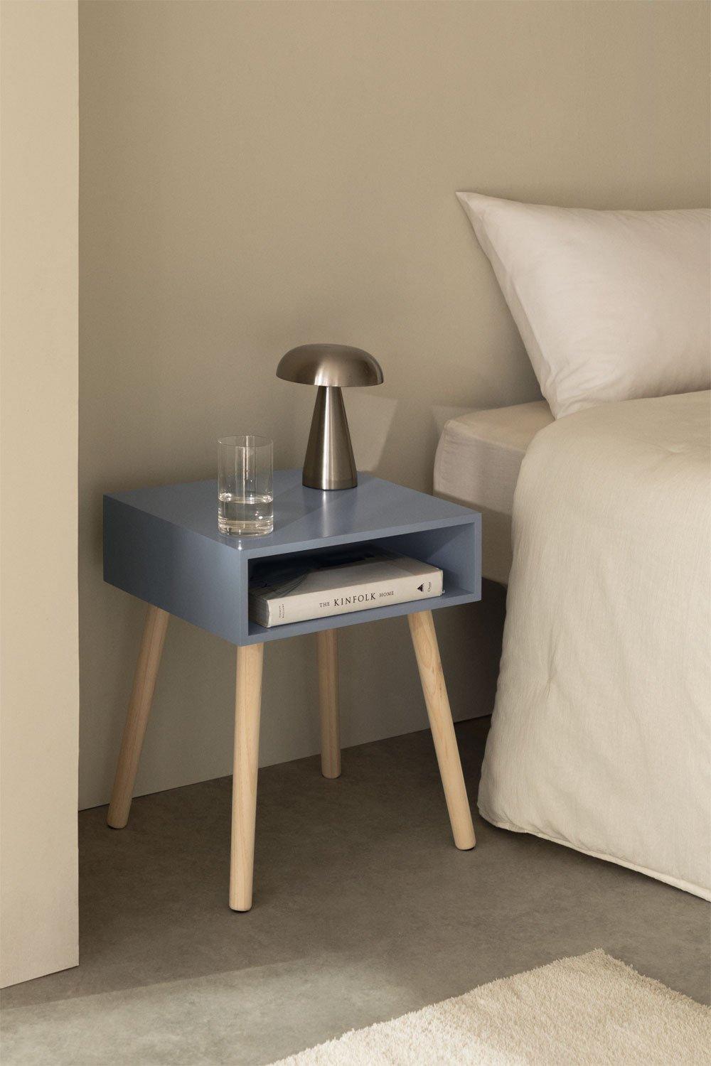 sklum Table de chevet rectangulaire 40x35 cm en bois Zente