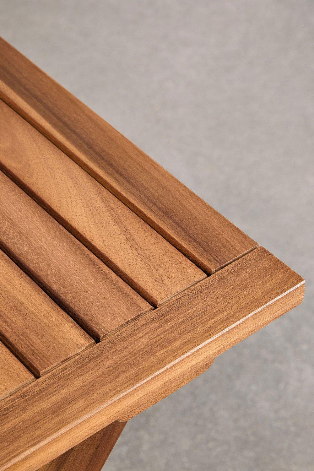 Sklum Table De Jardin Carrée 60x60 Cm Pliable En Bois D'acacia Delawer