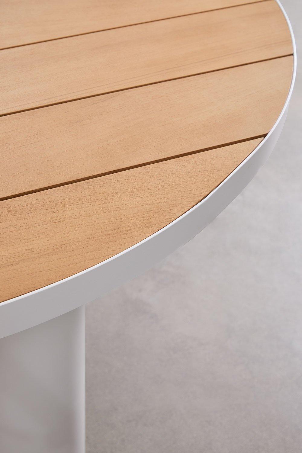 Sklum Table De Jardin Ovale 260x110 Cm En Aluminium Et Bois De Teck Taneli