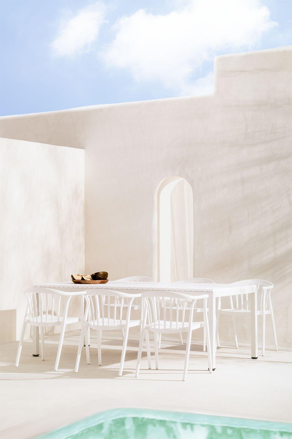 sklum Table de jardin rectangulaire 210x100 cm en aluminium Marti