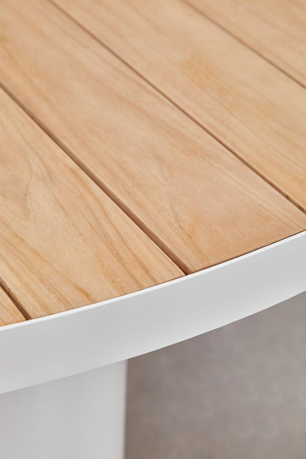 Sklum Table De Jardin Ronde Ø180 Cm En Teck Et Aluminium Riviera