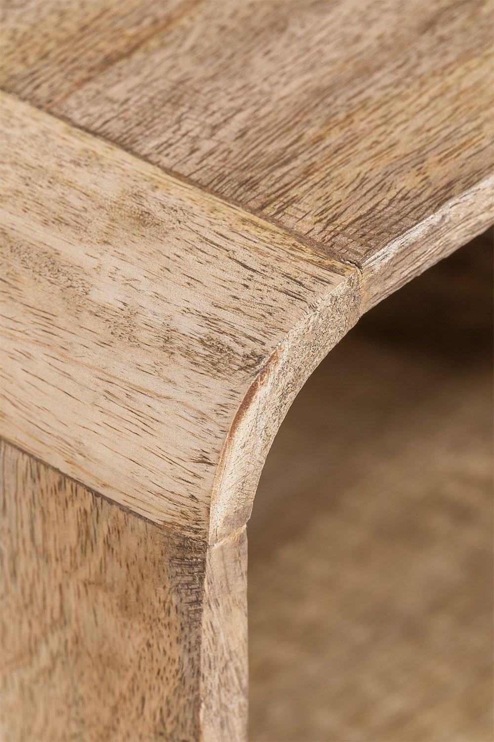 Sklum Table De Nuit En Manguier Yulara Avec 2 Tiroirs