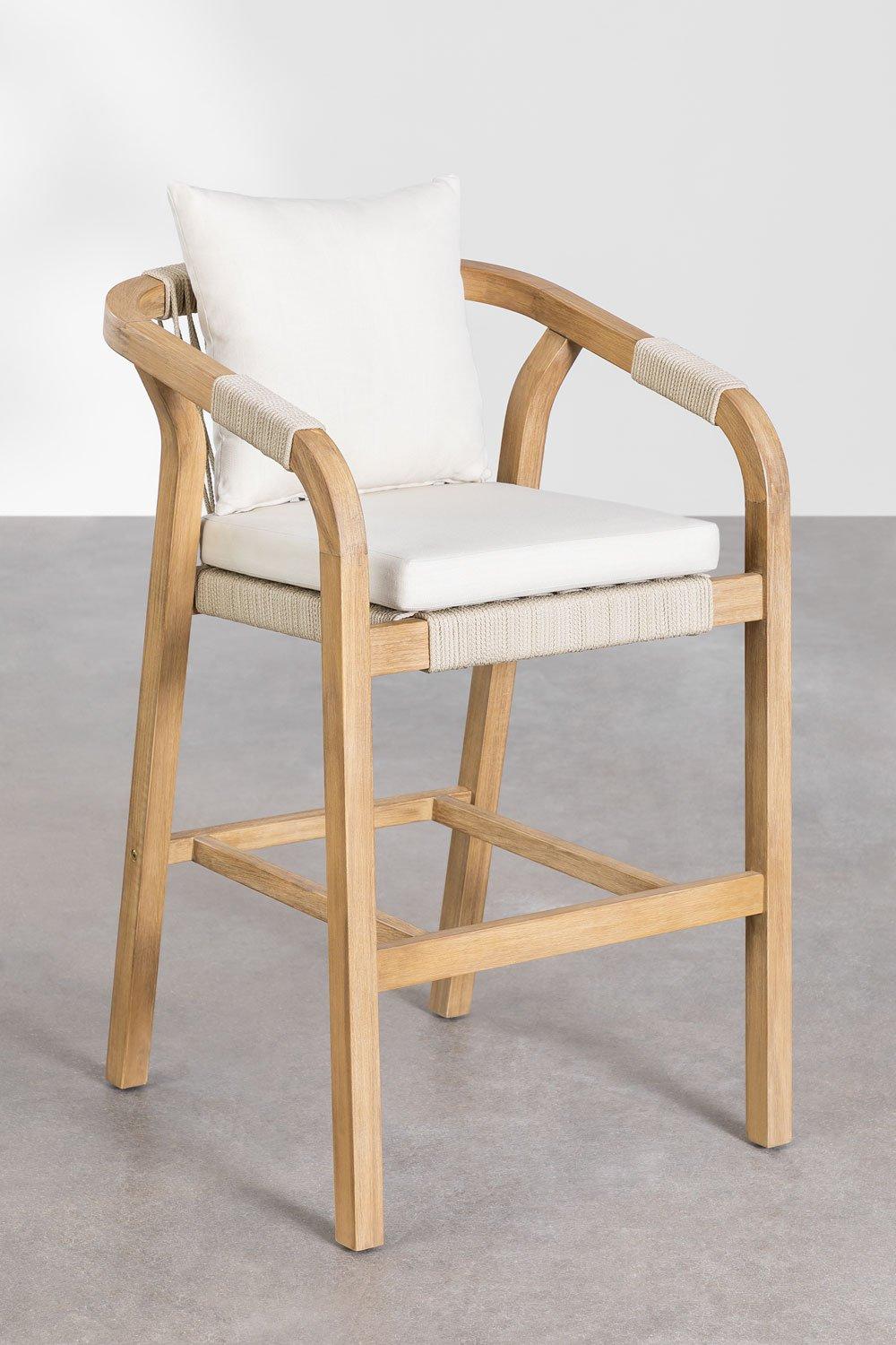 Sklum Tabouret Haut De Jardin 73cm En Bois D'acacia Dubai