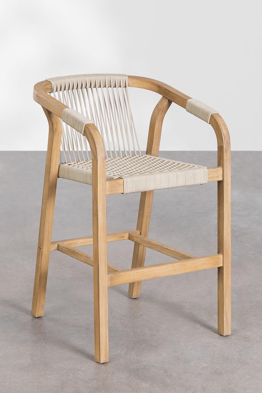 Sklum Tabouret Haut De Jardin 73cm En Bois D'acacia Dubai