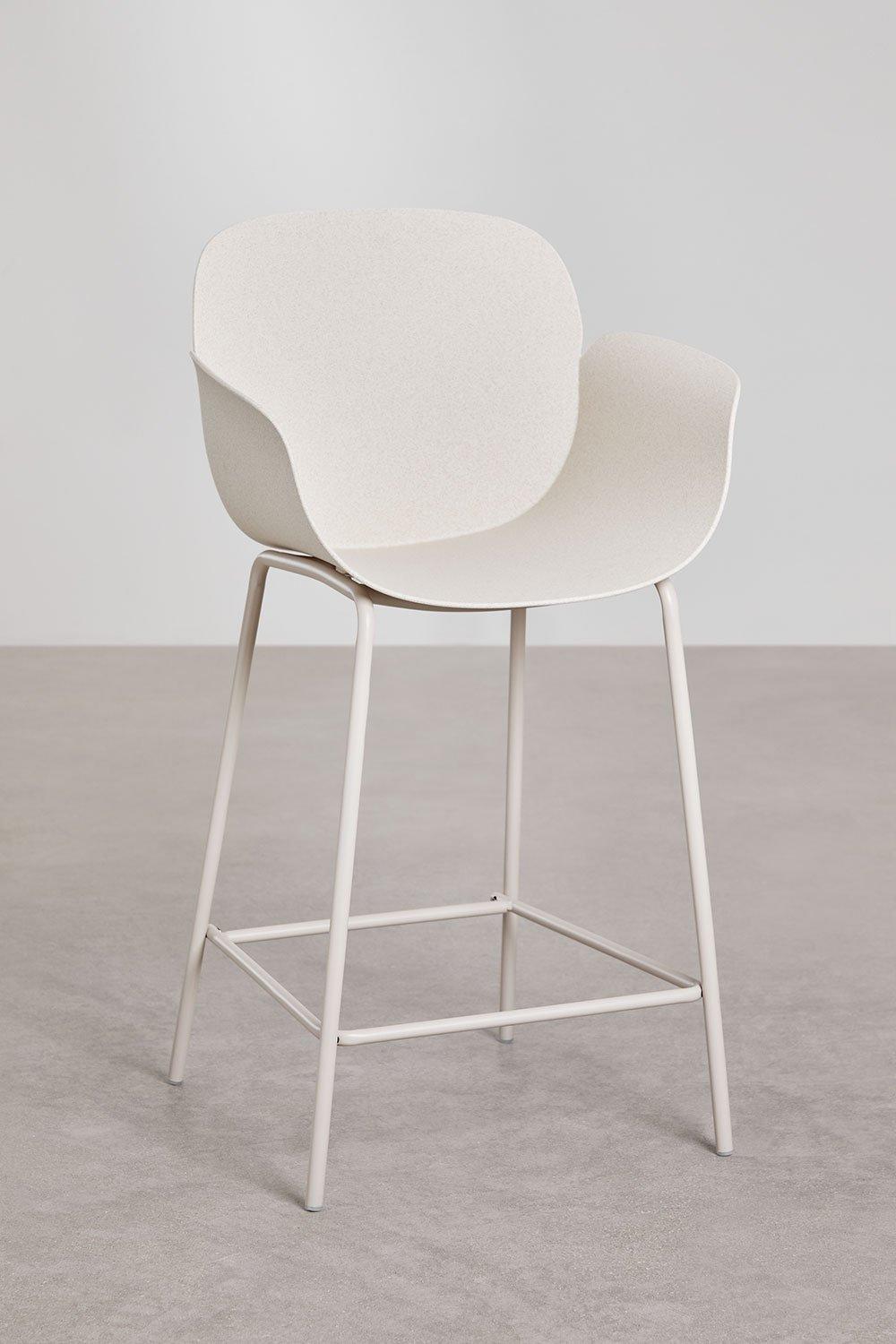 Sklum Tabouret Haut En Polypropylène Et Fer Lynette