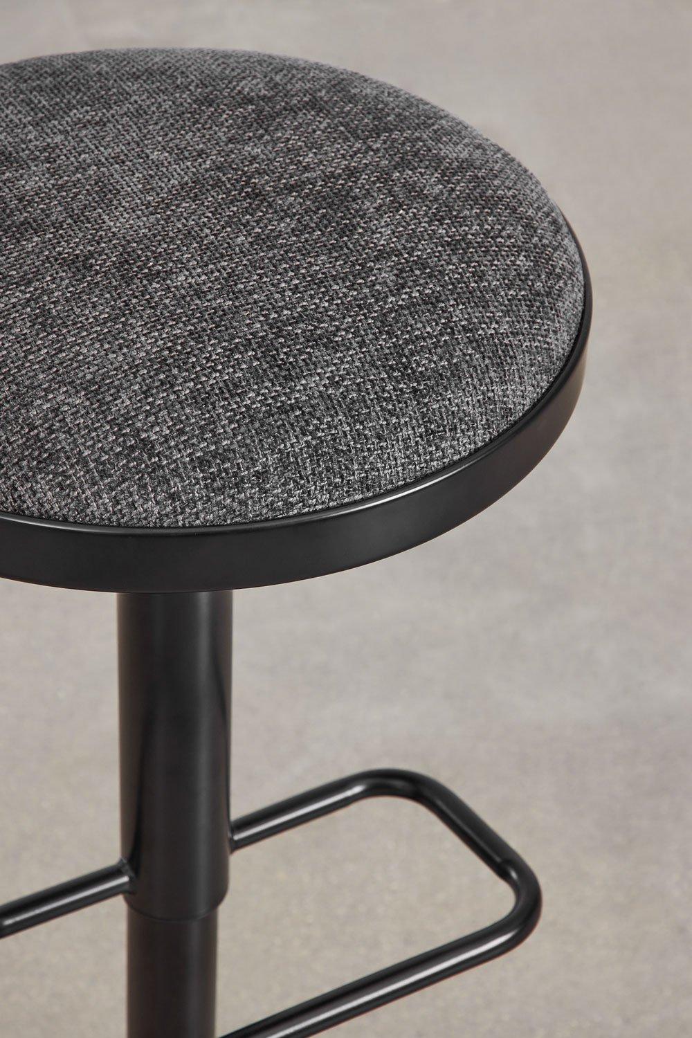 Sklum Tabouret Haut Réglable En Métal Et Tissu Igarasi