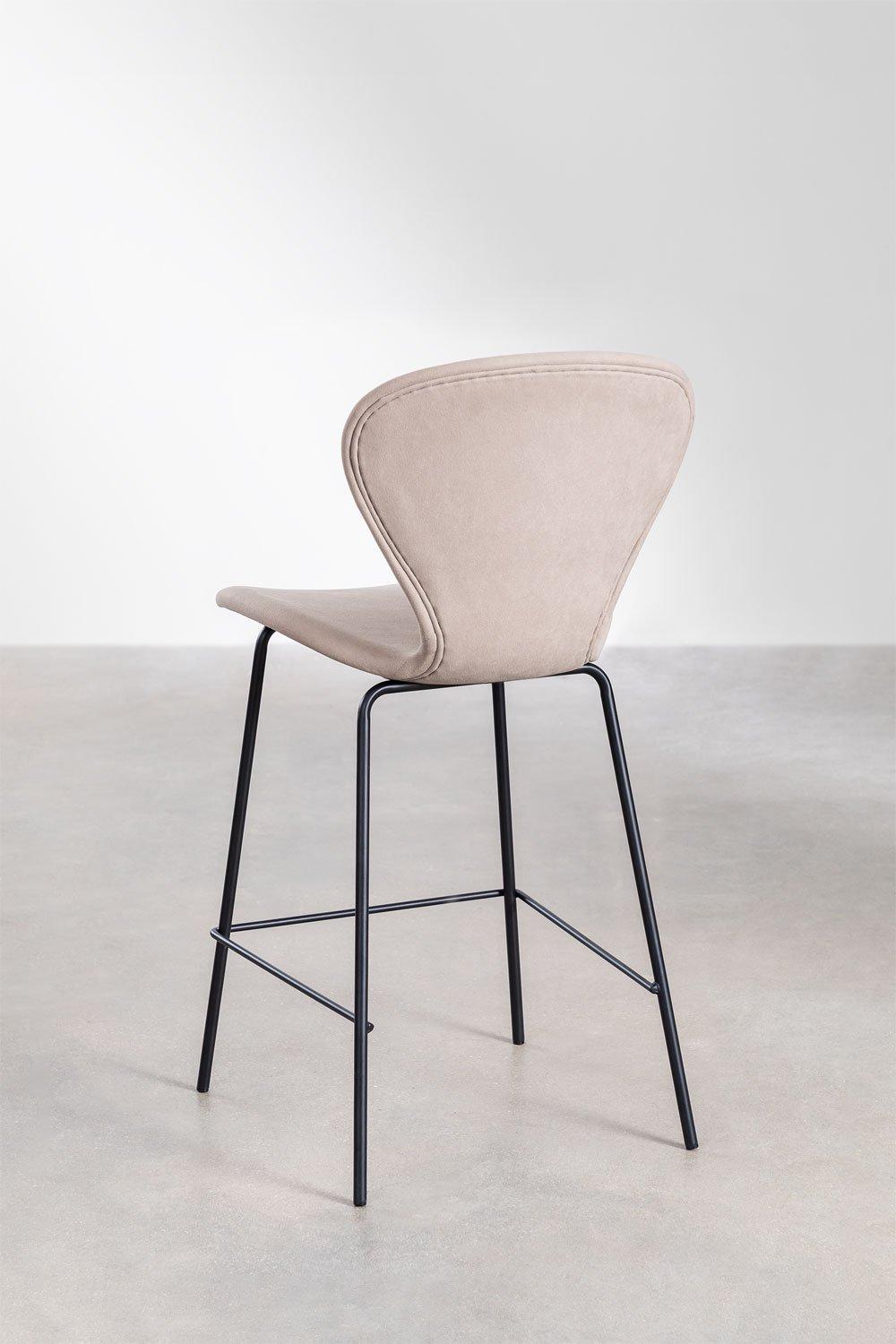 Sklum Taburete Alto 66cm Marrón Nude Claro Y Patas Negras Uit