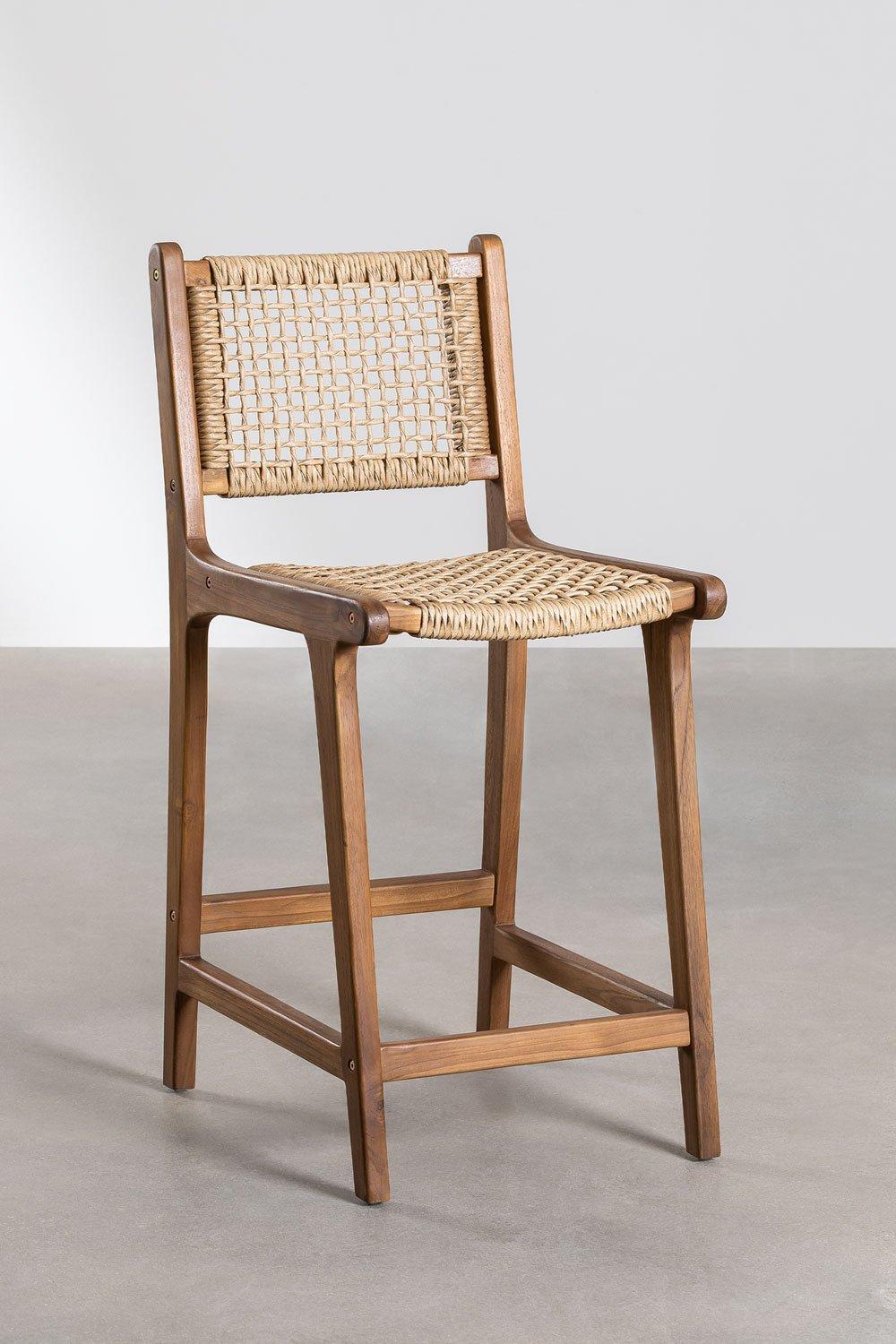 Sklum Taburete Alto De Jardín 66cm En Madera De Teca Malmo