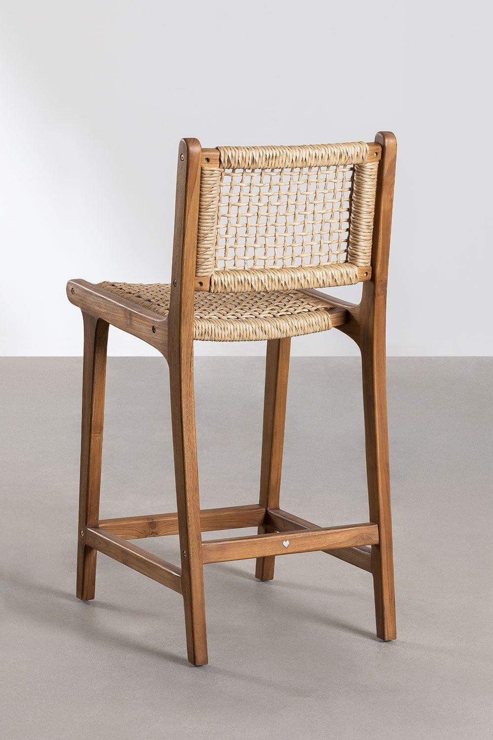 Sklum Taburete Alto De Jardín 66cm En Madera De Teca Malmo