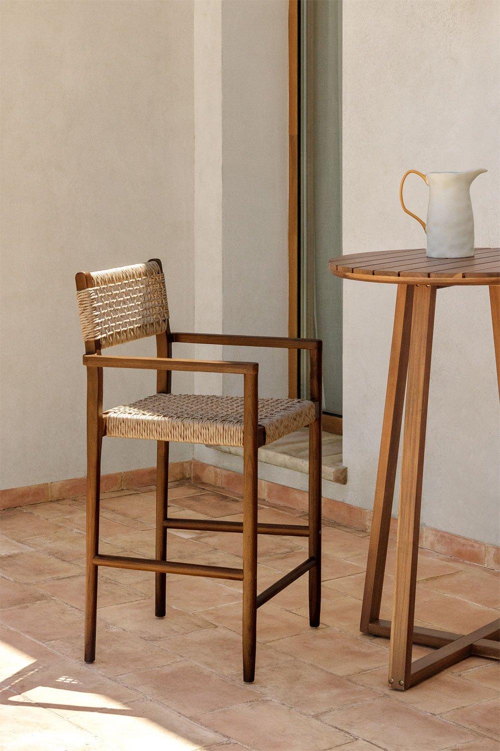 sklum Taburete alto de jardín 66cm en madera de teca Orebro