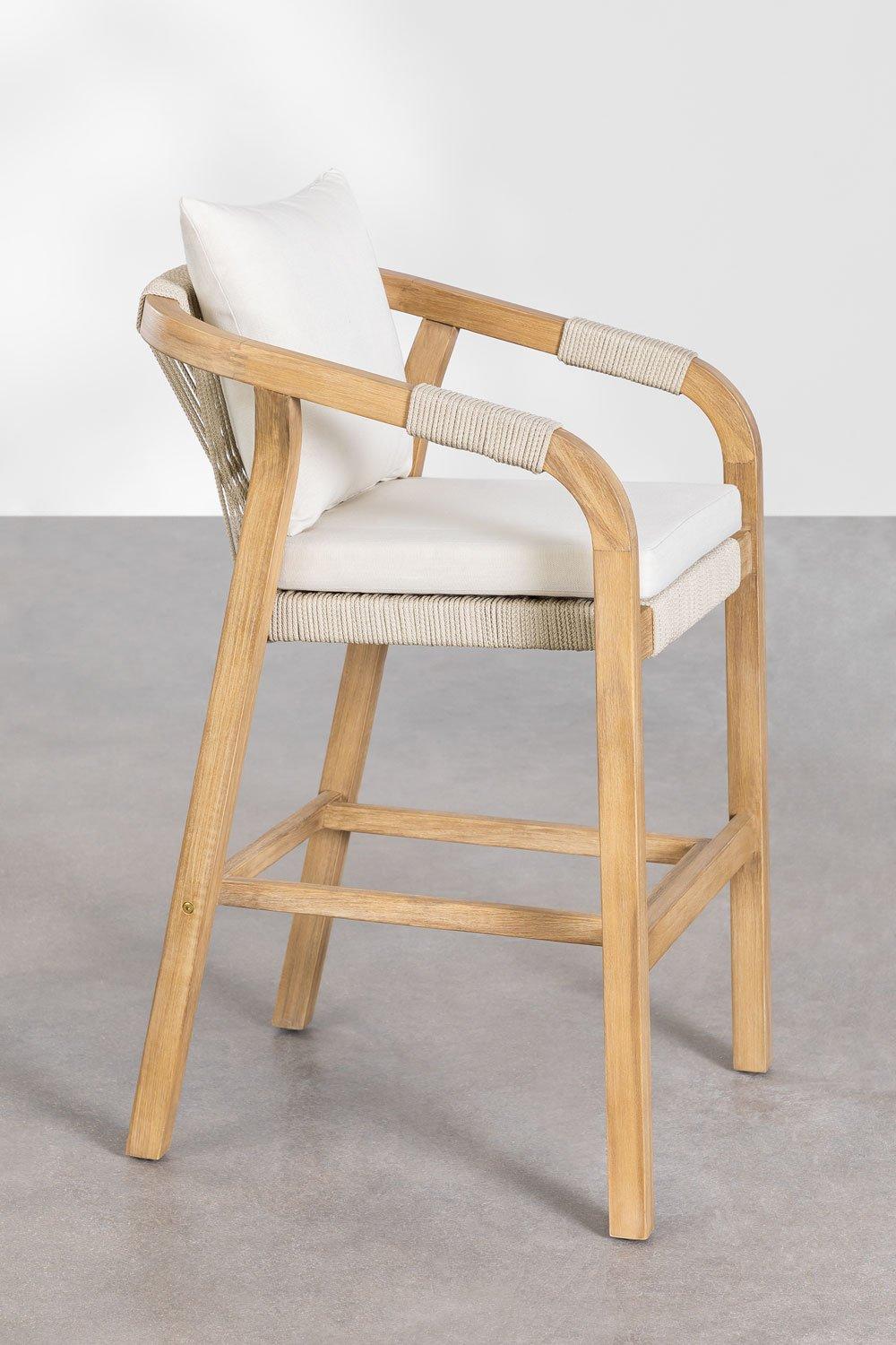 Sklum Taburete Alto De Jardín 73cm En Madera De Acacia Dubai