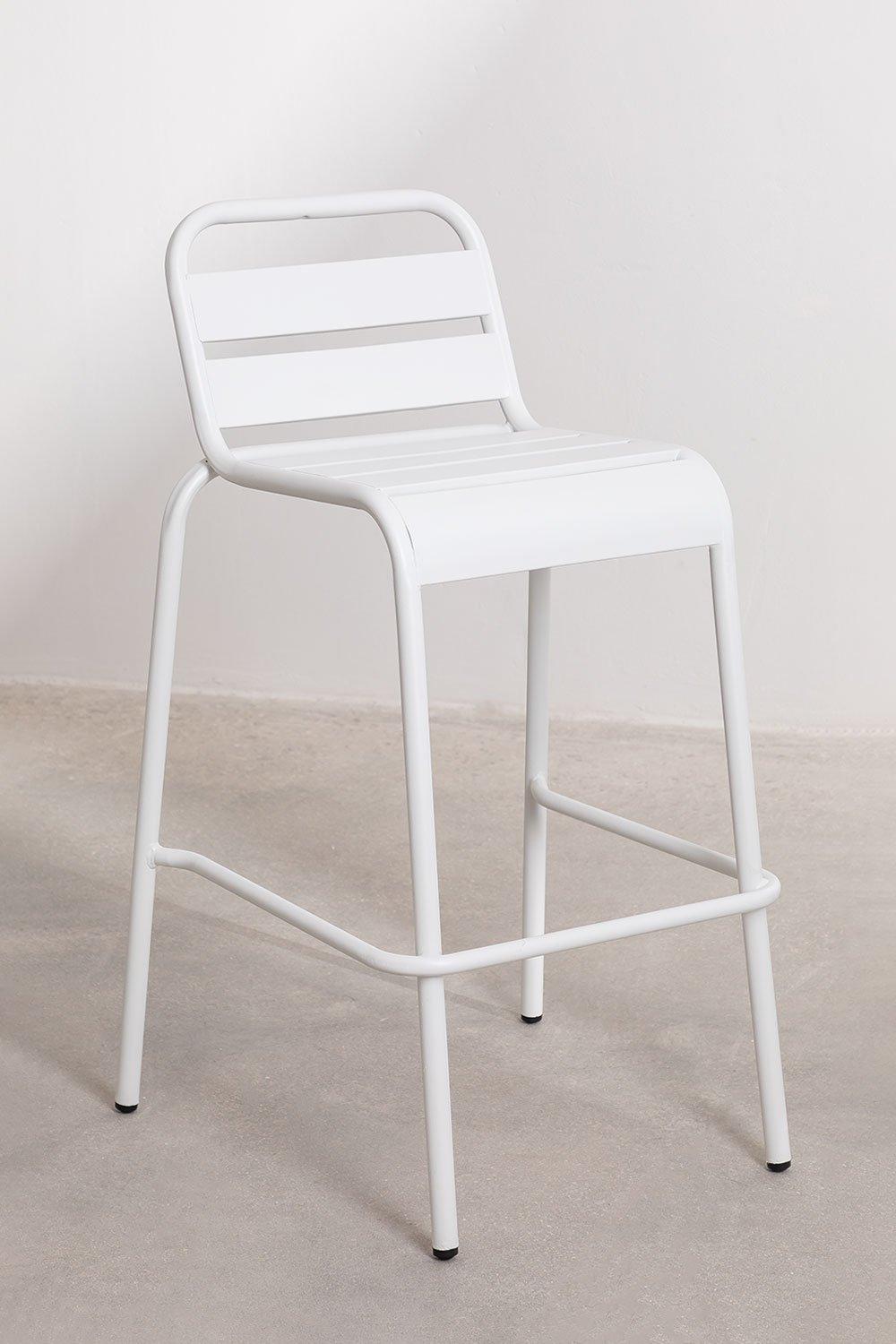 Sklum Taburete Alto De Jardín Apilable 76cm Blanco Janti