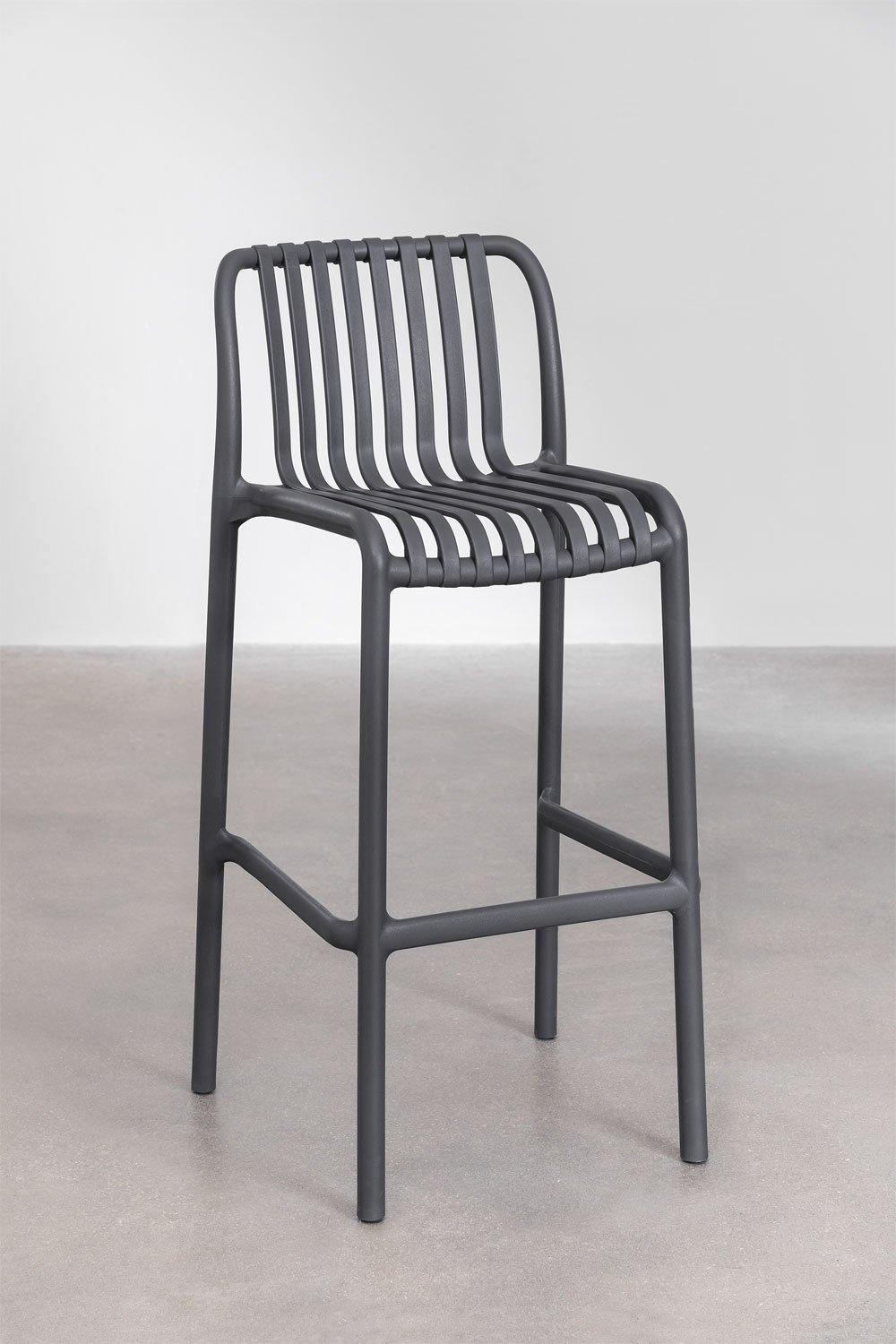 Sklum Taburete Alto De Jardín Apilable 77cm Gris Grafito Wendell