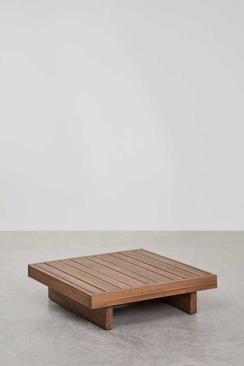 Sklum Tavolino Da Caffè Quadrato Da Giardino Dailin 75x75cm In Legno Di Acacia