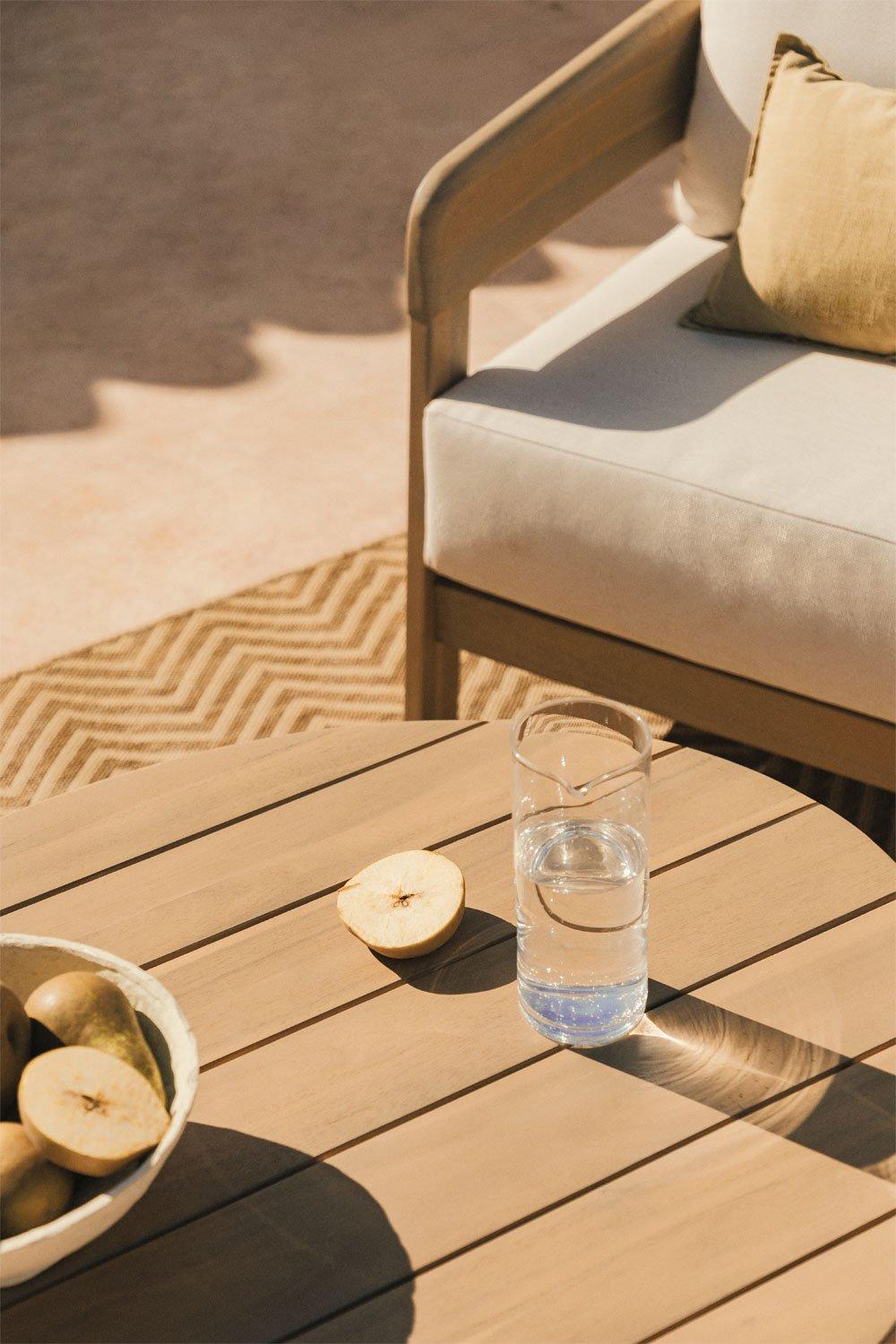 Sklum Tavolino Da Giardino Ovale 100x80 Cm In Legno Di Acacia Uleno