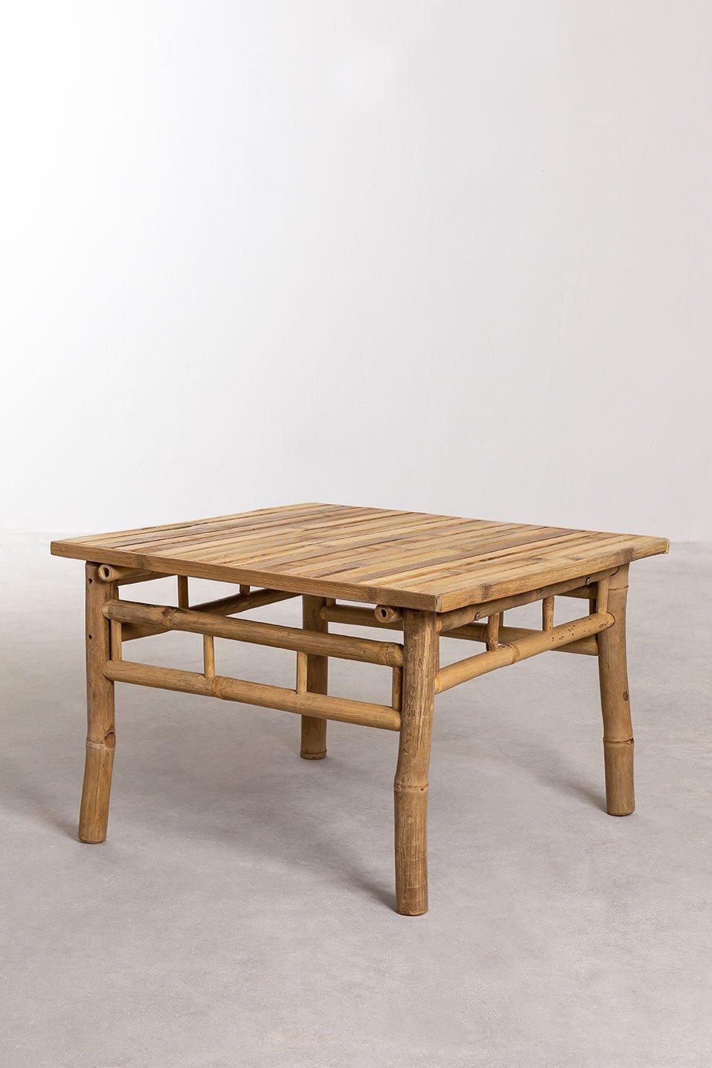 Sklum Tavolino Da Giardino Quadrato 70x70 Cm In Bambù Jamaik