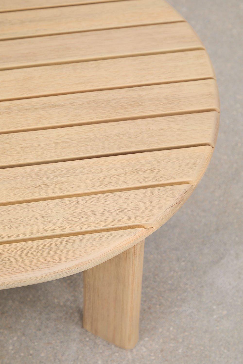 Sklum Tavolino Ovale In Legno Di Acacia 100x60 Cm Leilan