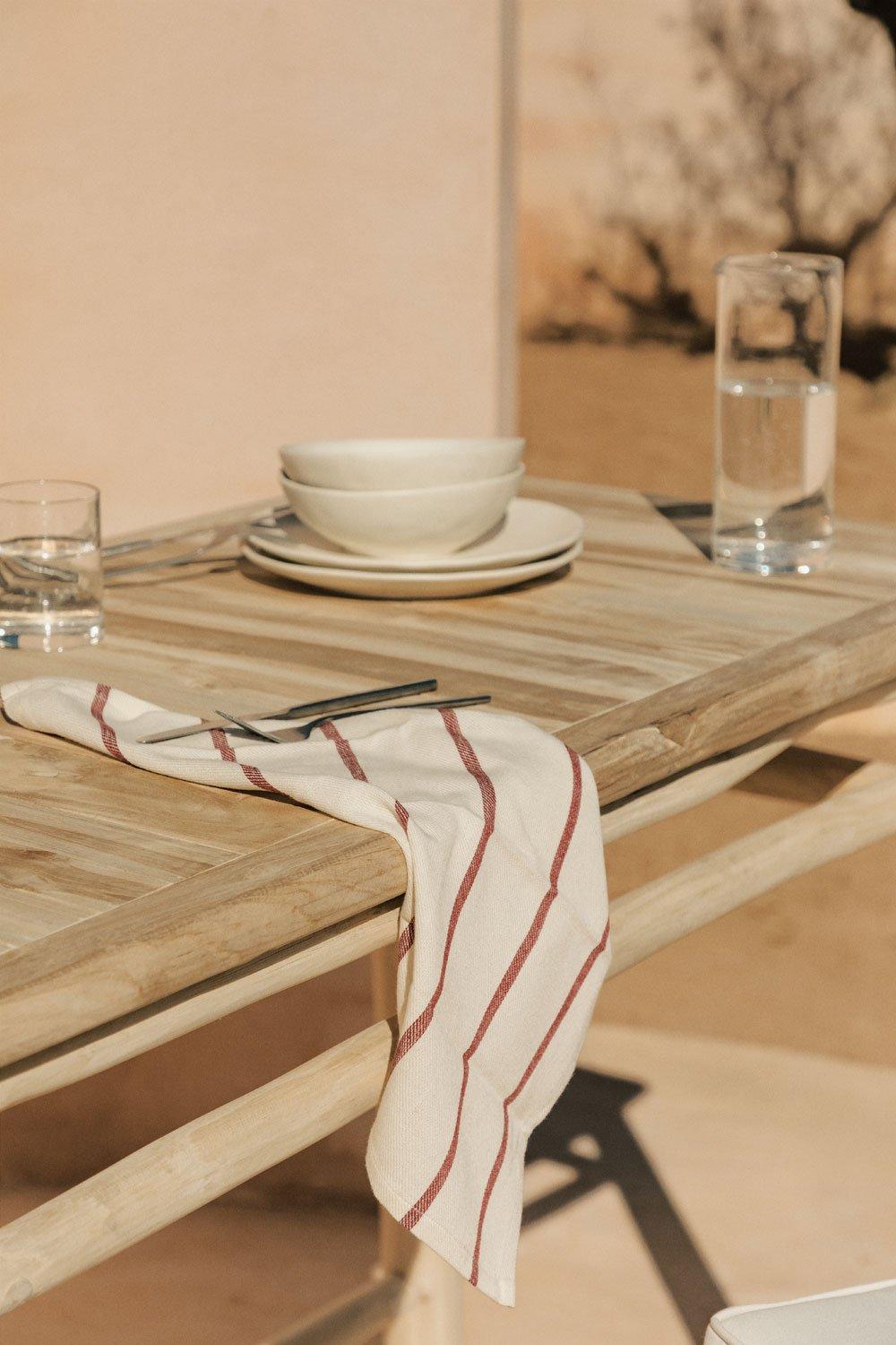 Sklum Tavolo Alto Da Giardino Rettangolare 135x65cm In Legno Di Teak Narel