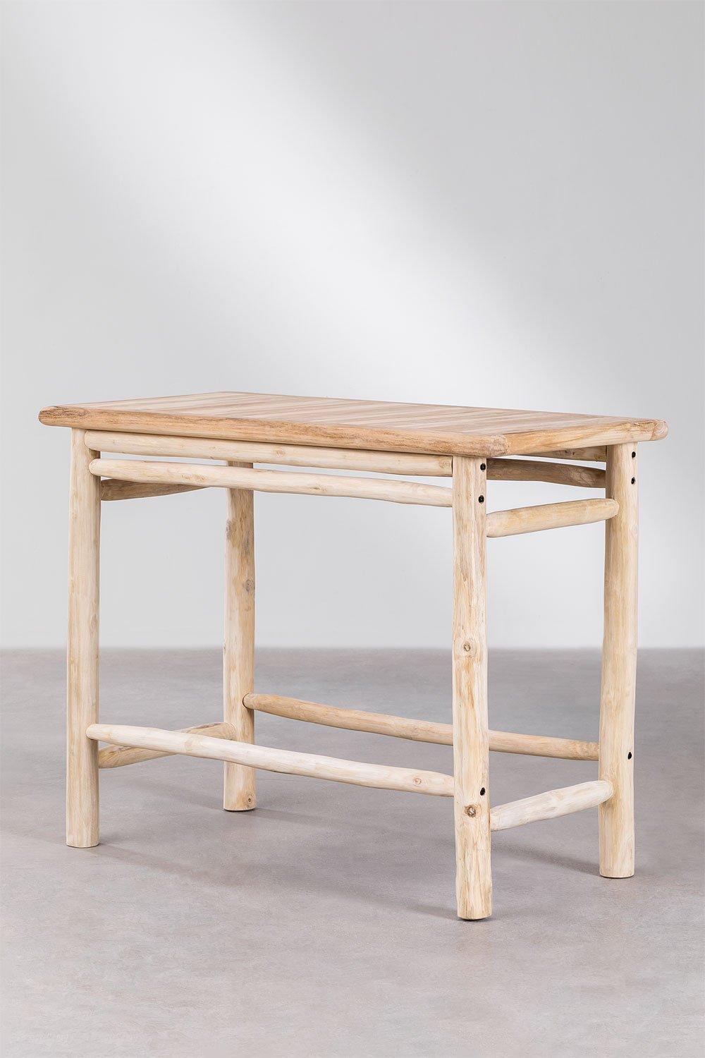 Sklum Tavolo Alto Da Giardino Rettangolare 135x65cm In Legno Di Teak Narel