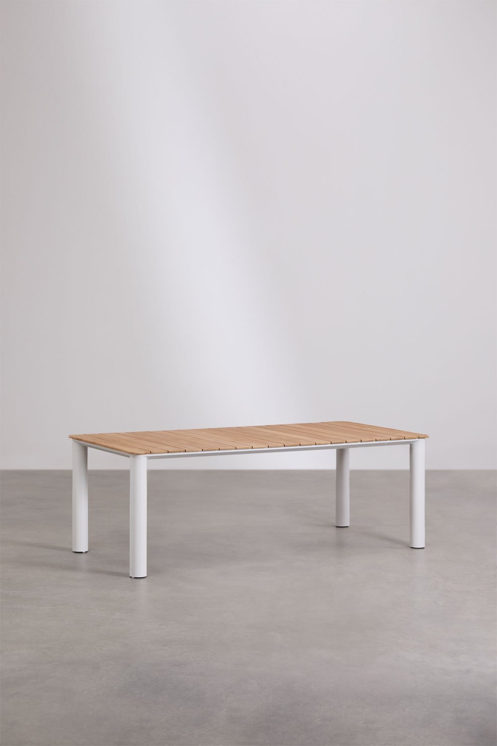 Sklum Tavolo Da Giardino Rettangolare In Alluminio E Legno Di Teak Sirka