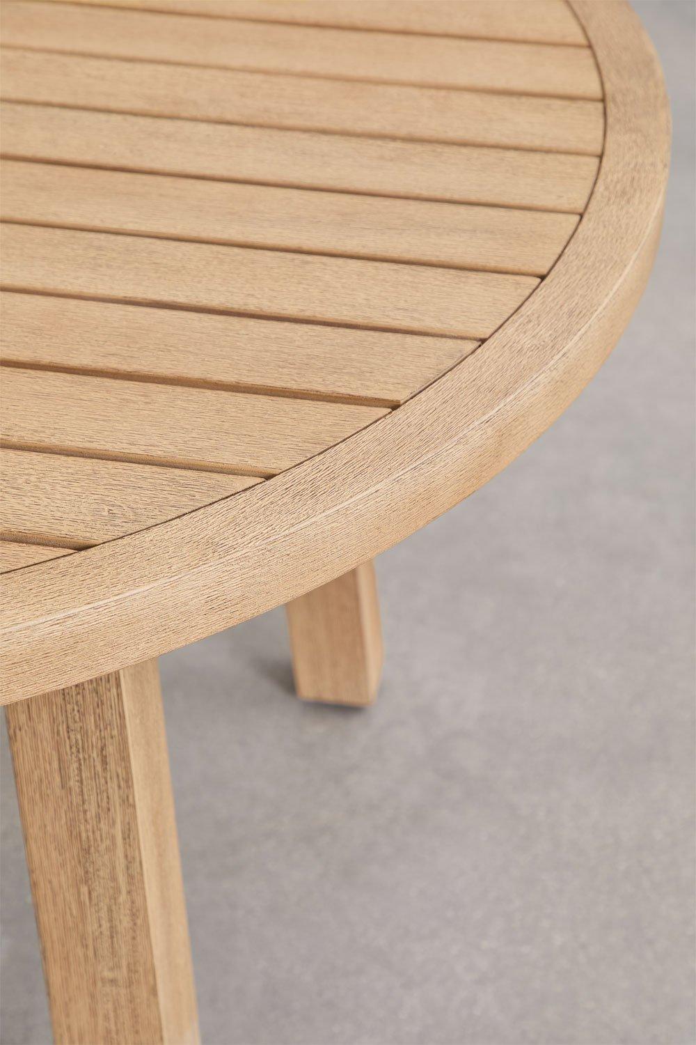 Sklum Tavolo Da Giardino Rotondo Ø120 Cm In Legno Di Acacia Dubai