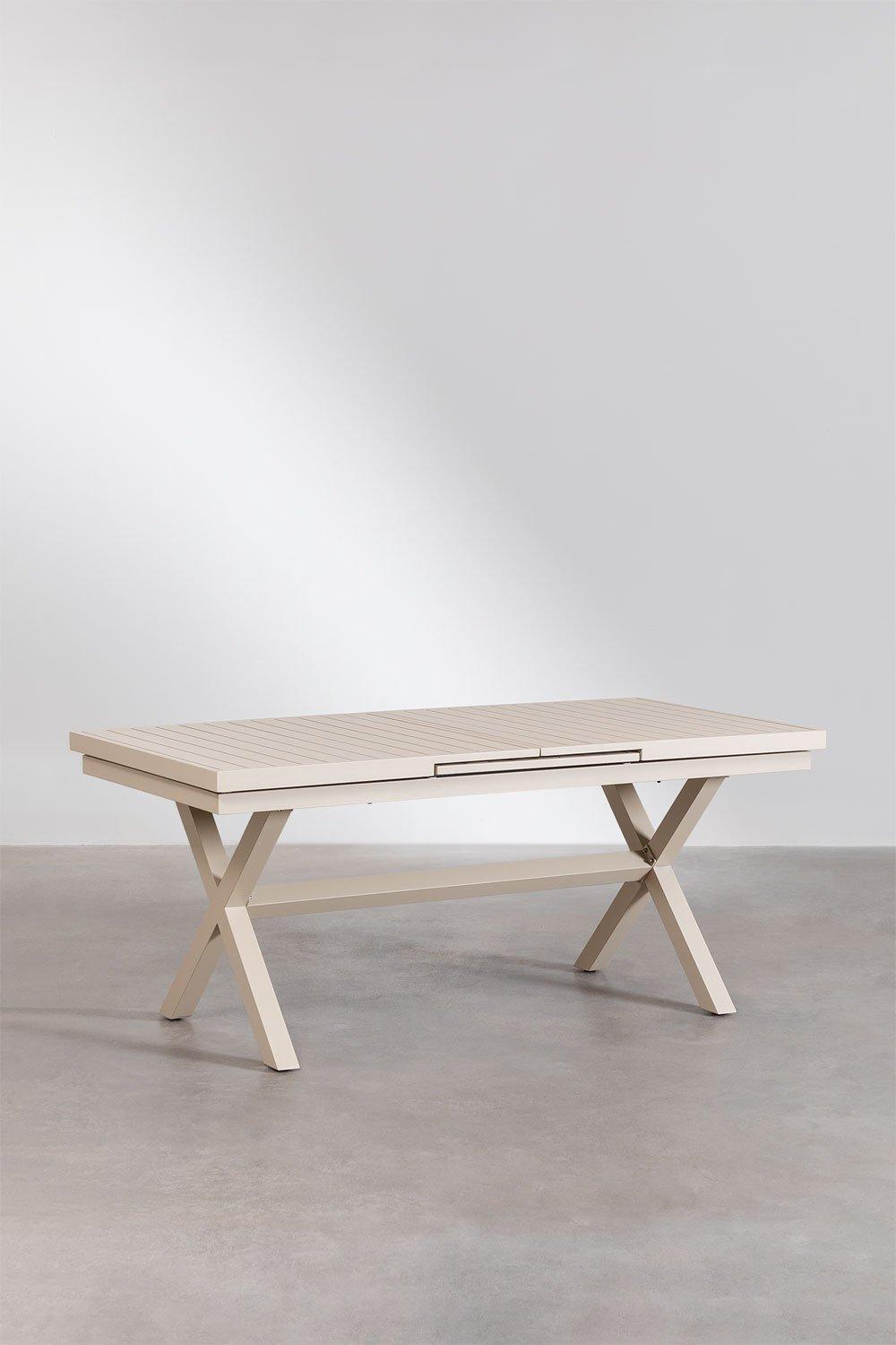 Sklum Tuintafel Rechthoekig 180-240x90 Cm Uitschuifbaar In Aluminium Karena