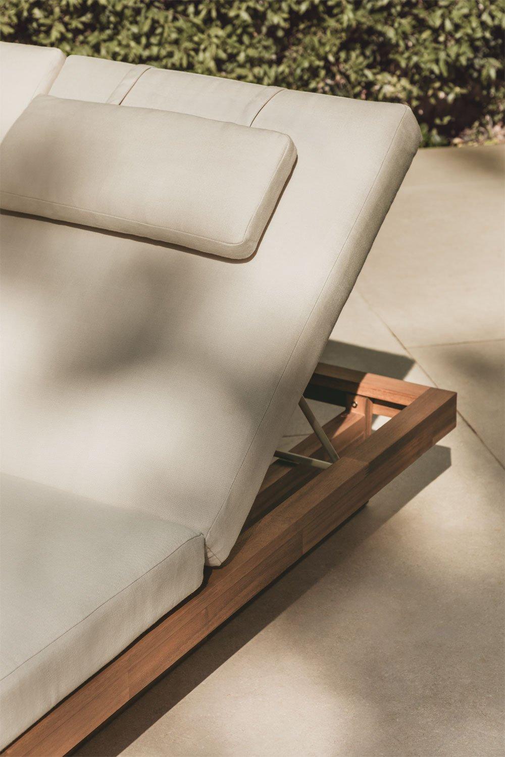 Sklum Tumbona Doble Reclinable En Madera De Acacia Dailin