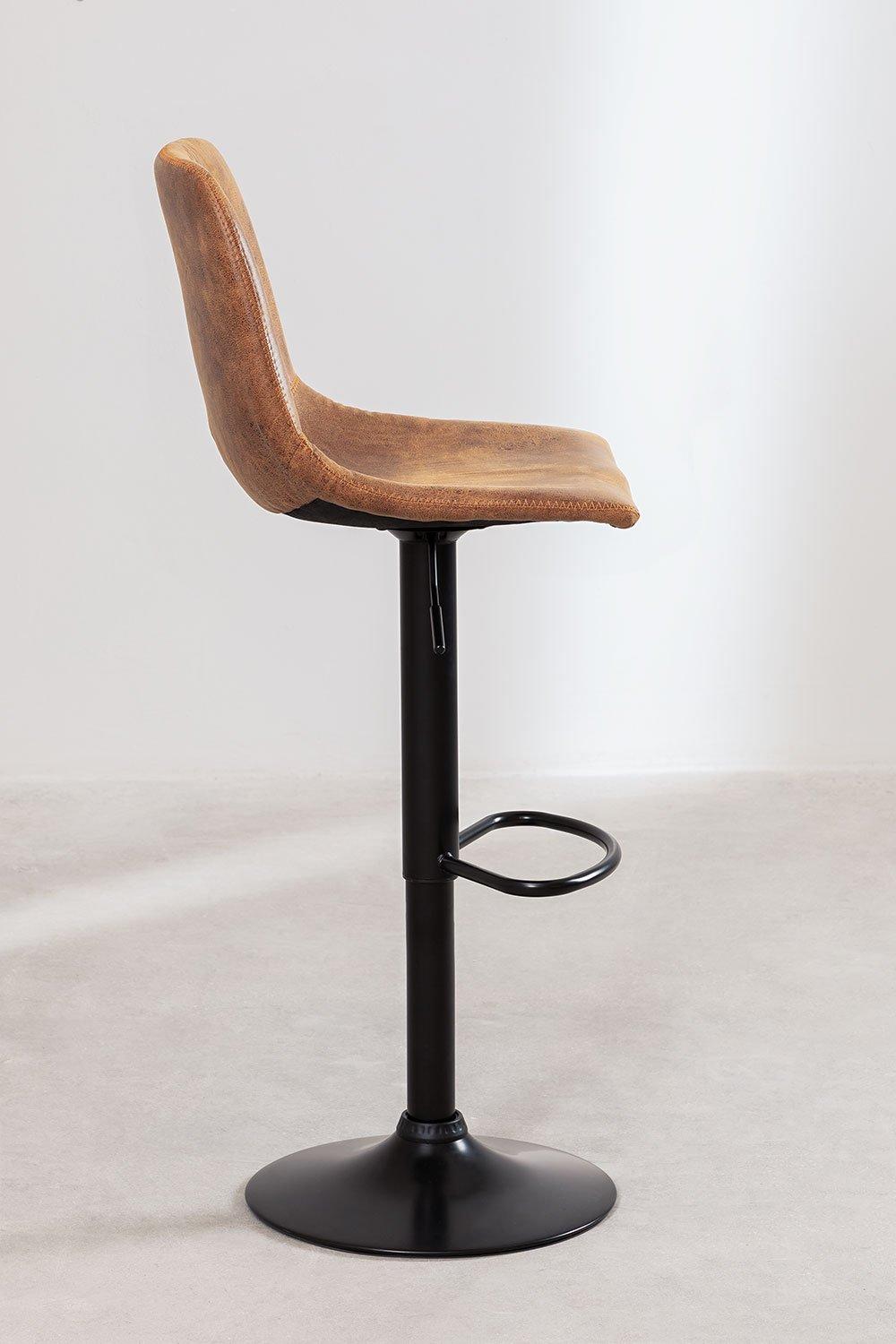 Sklum Vintage Camel Leatherette Adjustable High Stool Ody Style