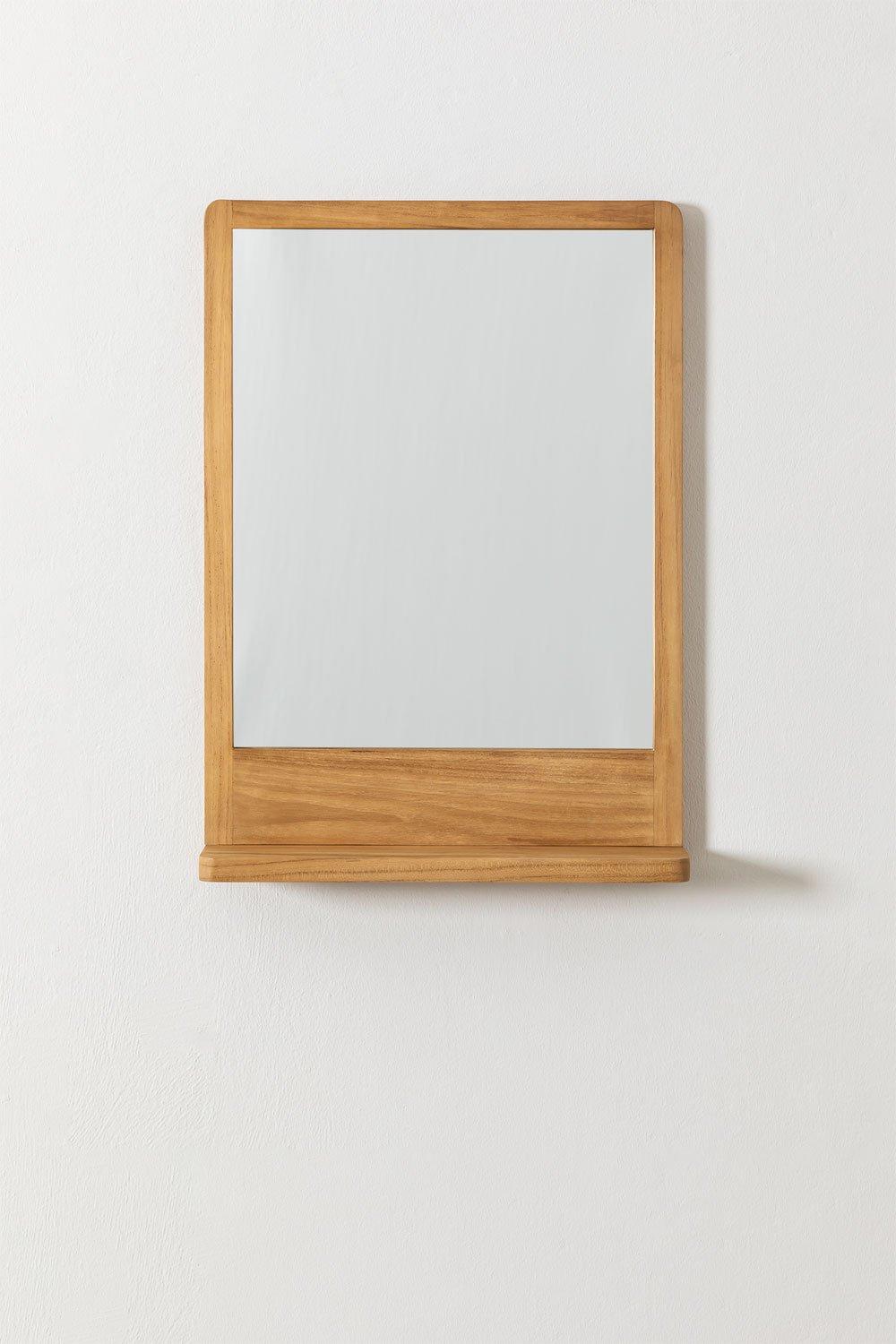 Sklum Wandspiegel Mit Ablage Aus Teakholz (50x70 Cm) Mazur