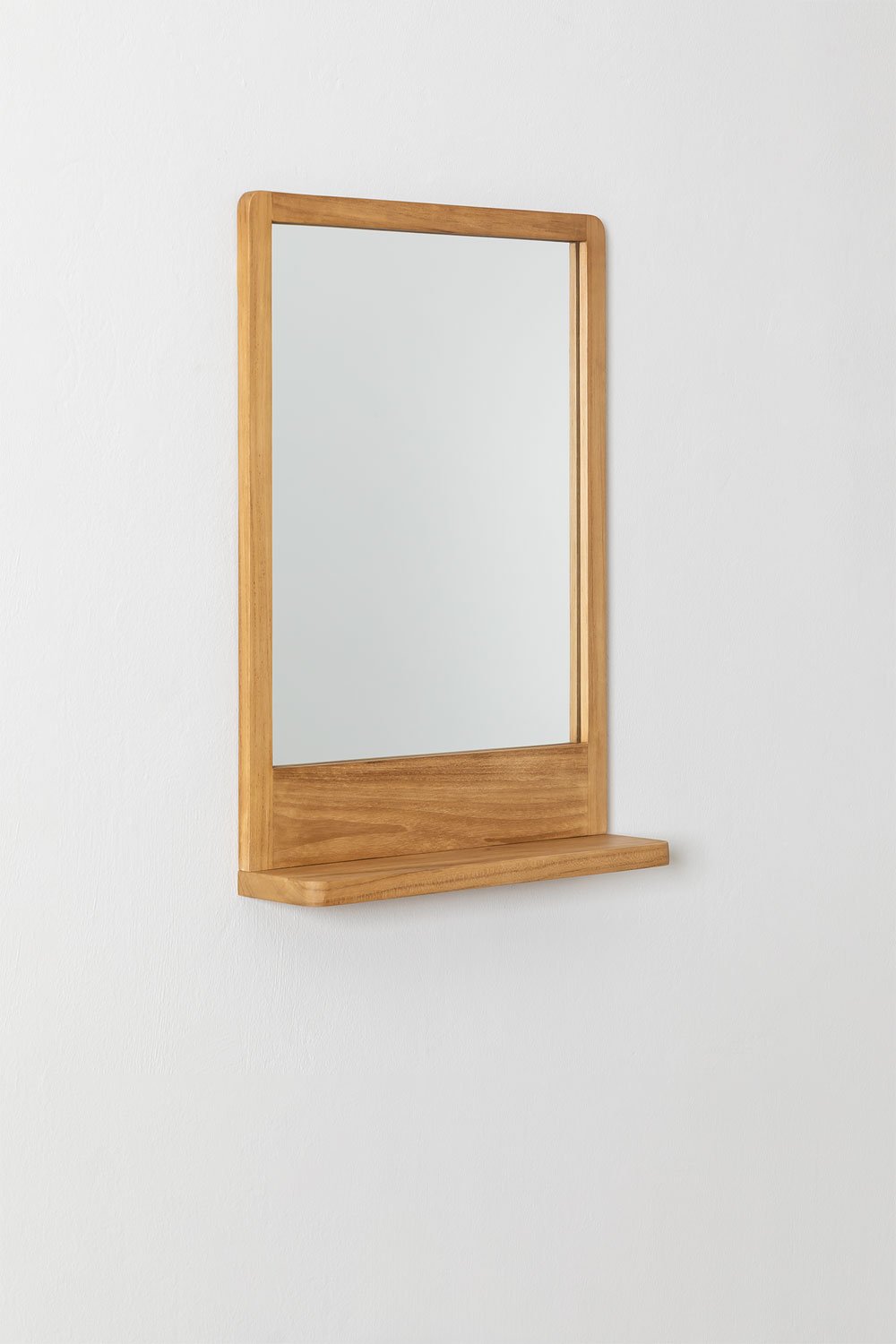 Sklum Wandspiegel Mit Ablage Aus Teakholz (50x70 Cm) Mazur