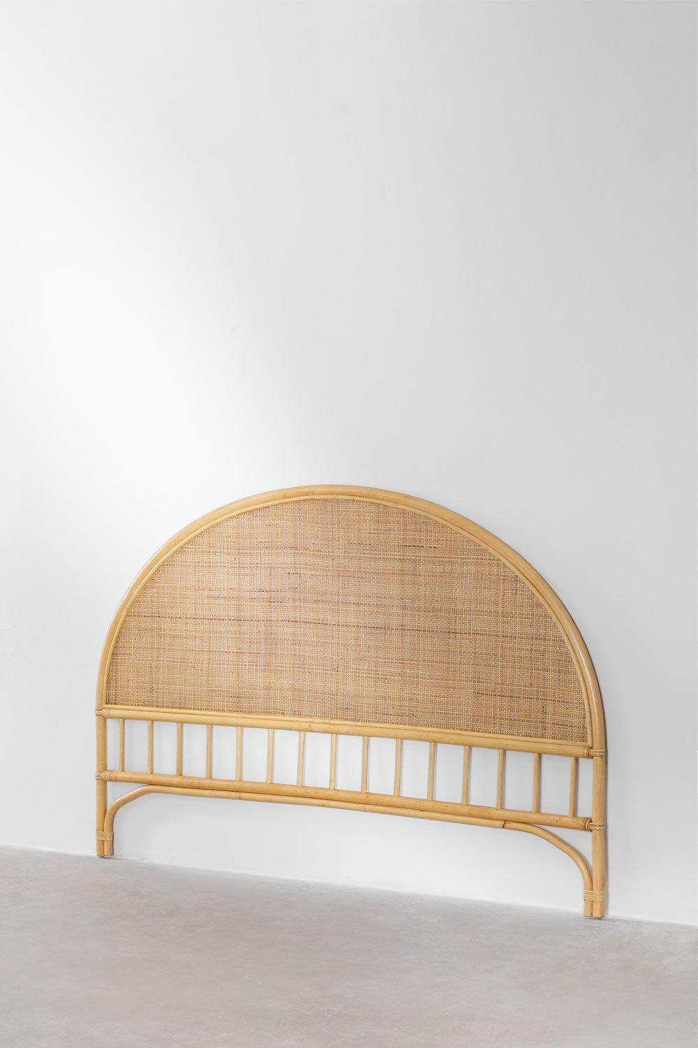 Sklum Wezgłowie łóżka 150cm Z Naturalnego Brązowego Rattanu Yivisc