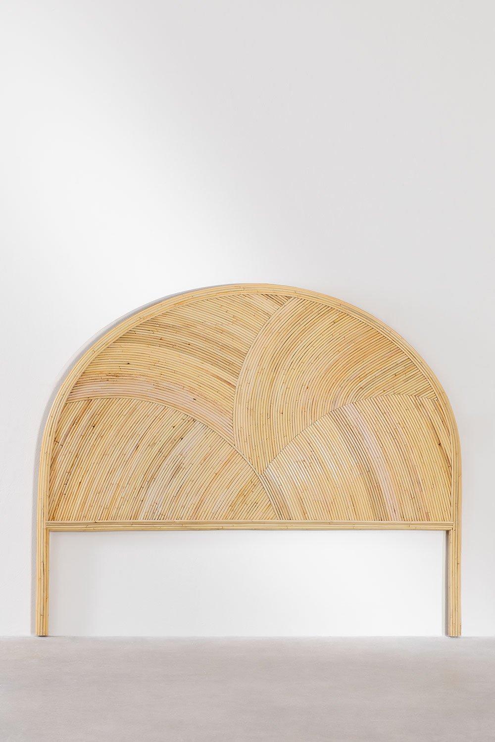 Sklum Wezgłowie łóżka 150cm Z Naturalnego Brązowego Rattanu Vauru