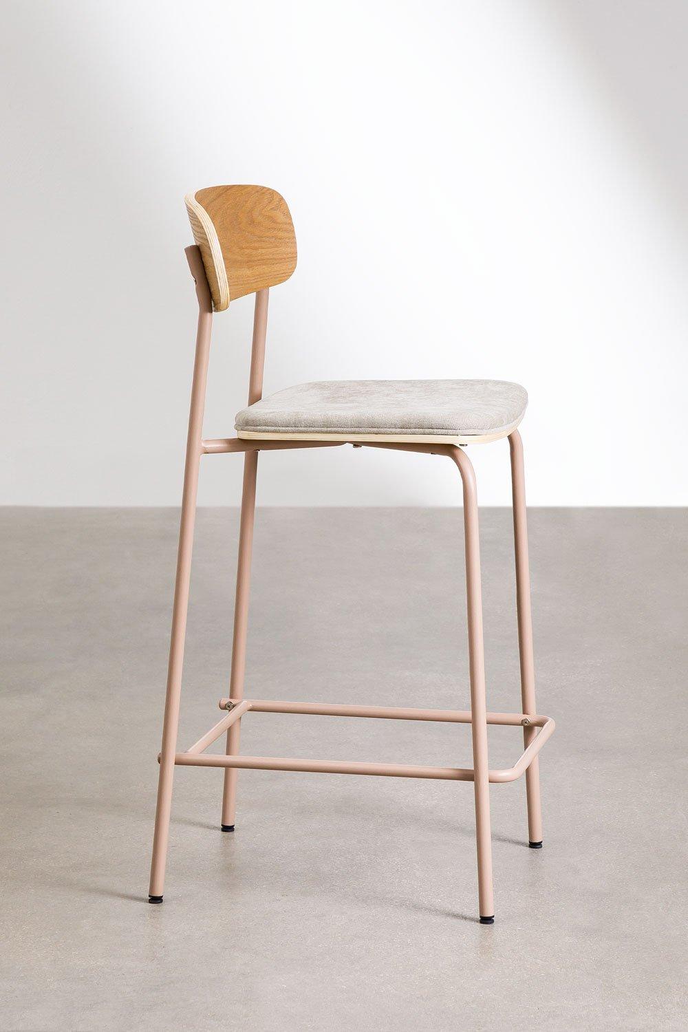 Sklum Wilpier High Stackable Stool 65cm In Iron And Wood
