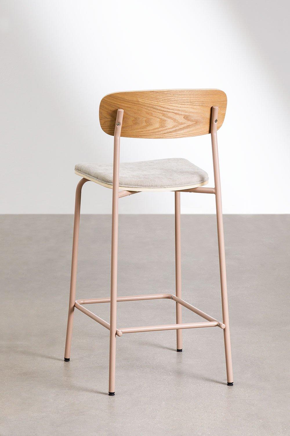 Sklum Wilpier High Stackable Stool 65cm In Iron And Wood
