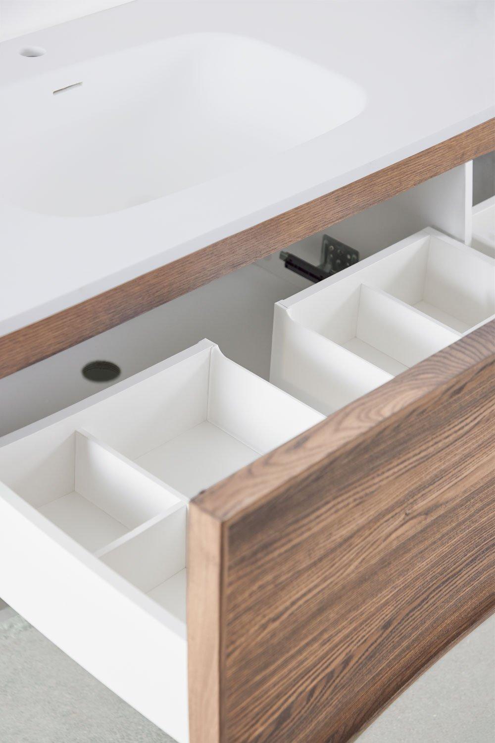 Sklum Wooden Bathroom Furniture Set With Integrated Washbasin Solea