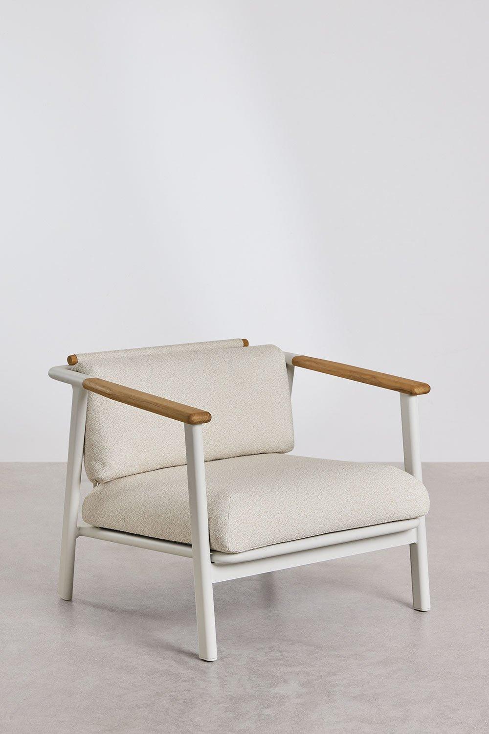 Sklum Woonkamerset Met 2 Fauteuils In Bouclé Stof En 2 Salontafels In Yervin Aluminium