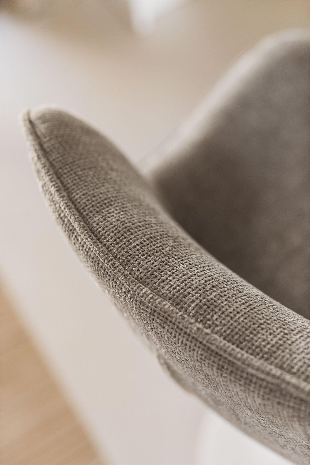 Sklum Wysoki Stołek Regulowany Z Oparciem W Jasnoszarej Tkaninie Igarasi