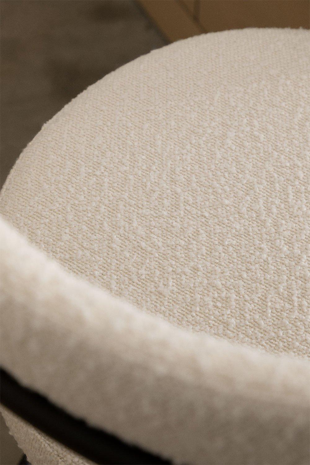 Sklum Wysoki Stołek Z Oparciem Z Tkaniny Anisa Bouclé