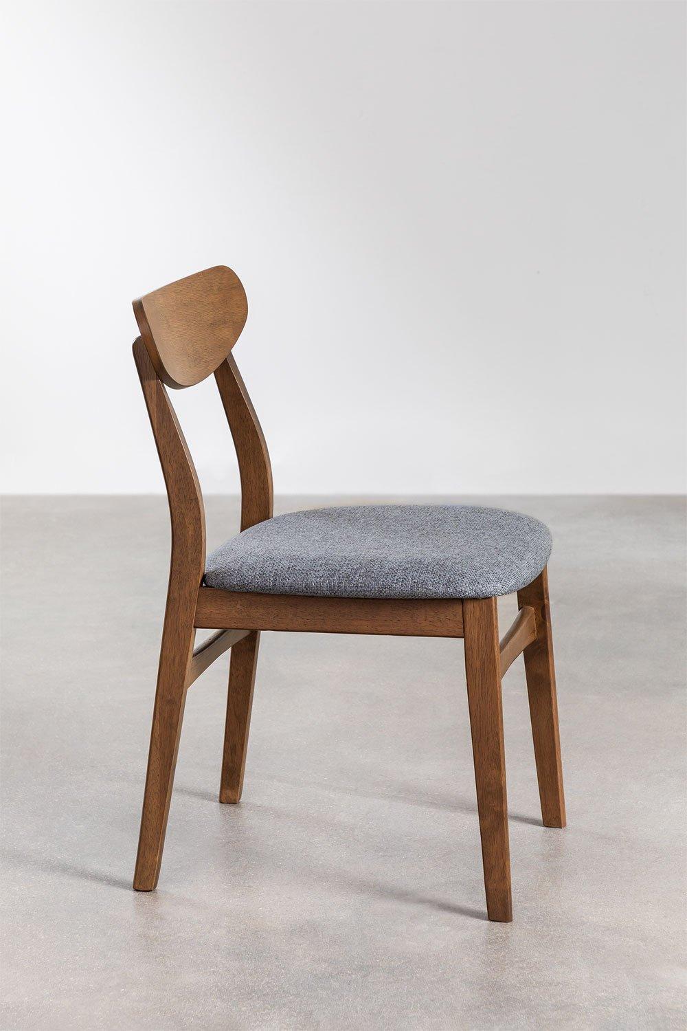 Sklum Zestaw 2 Krzeseł Do Jadalni Z Tkaniny Cloda I Drewna