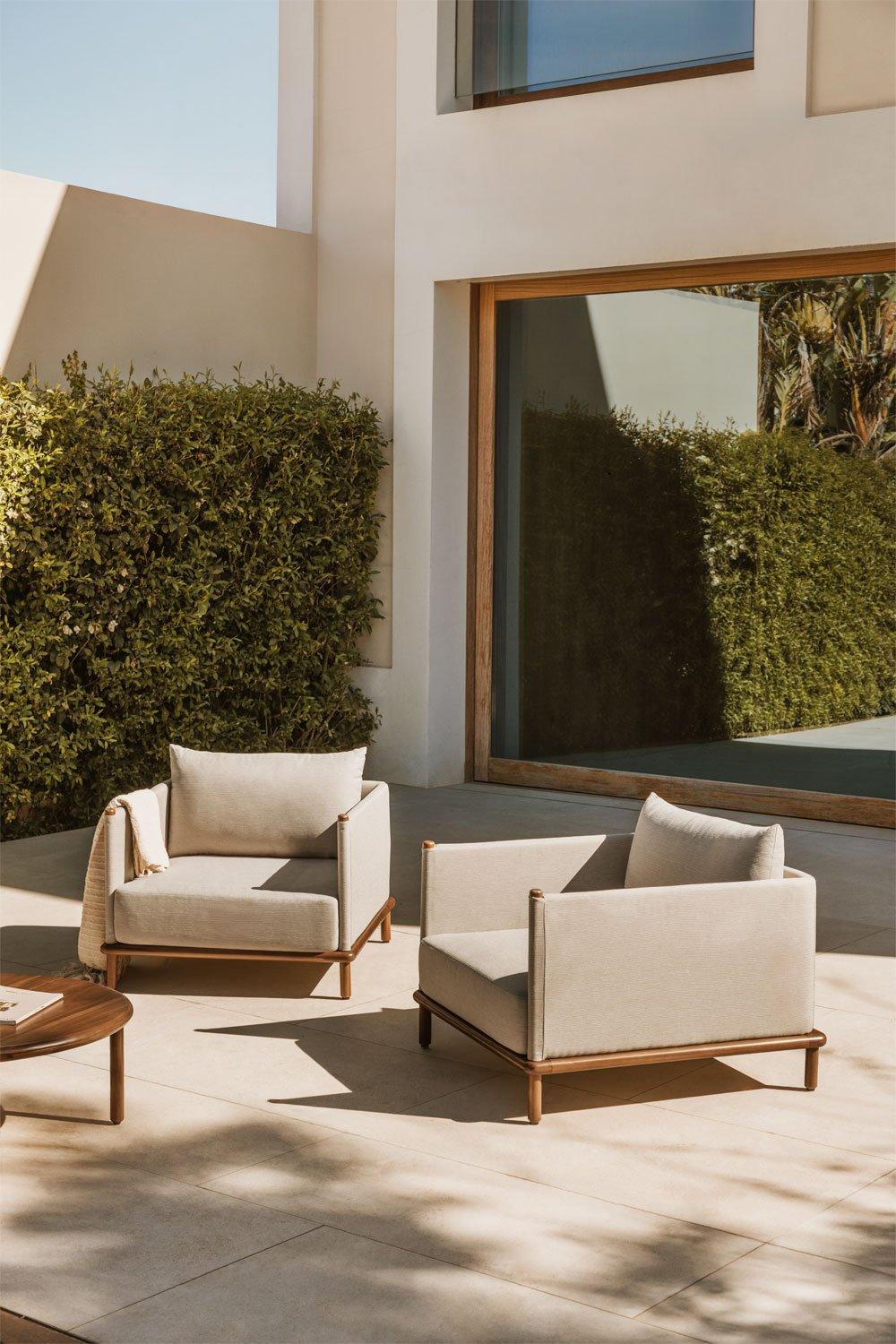 sklum Zestaw 2 krzeseł ogrodowych Olivia z drewna akacjowego