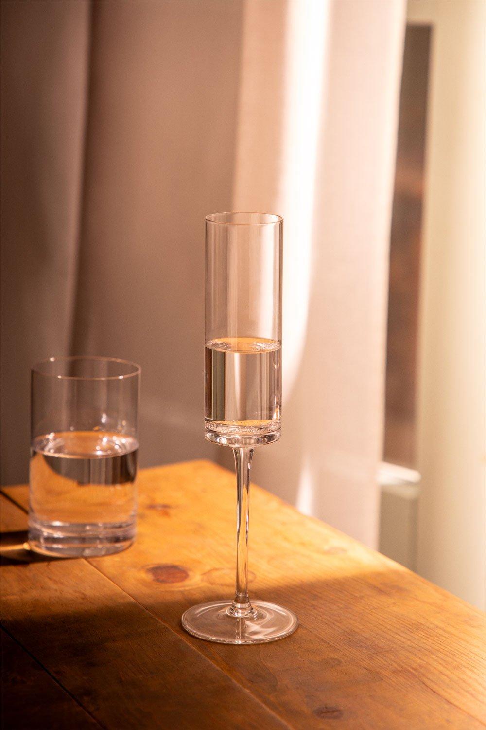 sklum Zestaw 4 kieliszków do szampana w szkle 20 cl Lioare