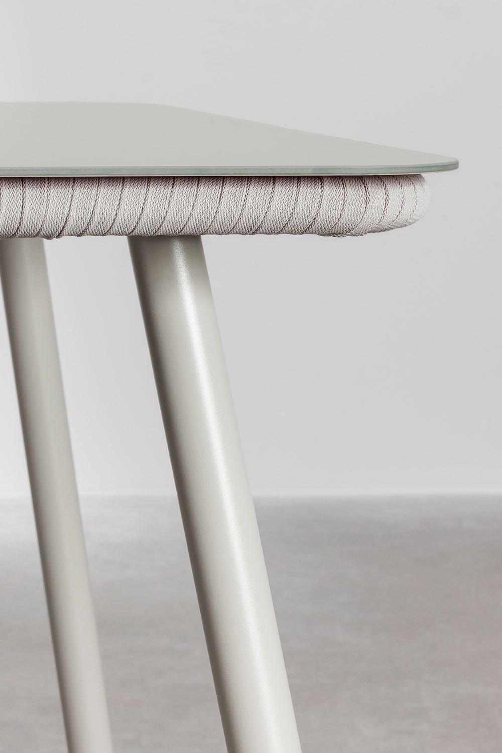 Sklum Zestaw Arhiza Classic Prostokątny Stół 160x90 Cm I 4 Krzesła Do Jadalni Z Aluminium