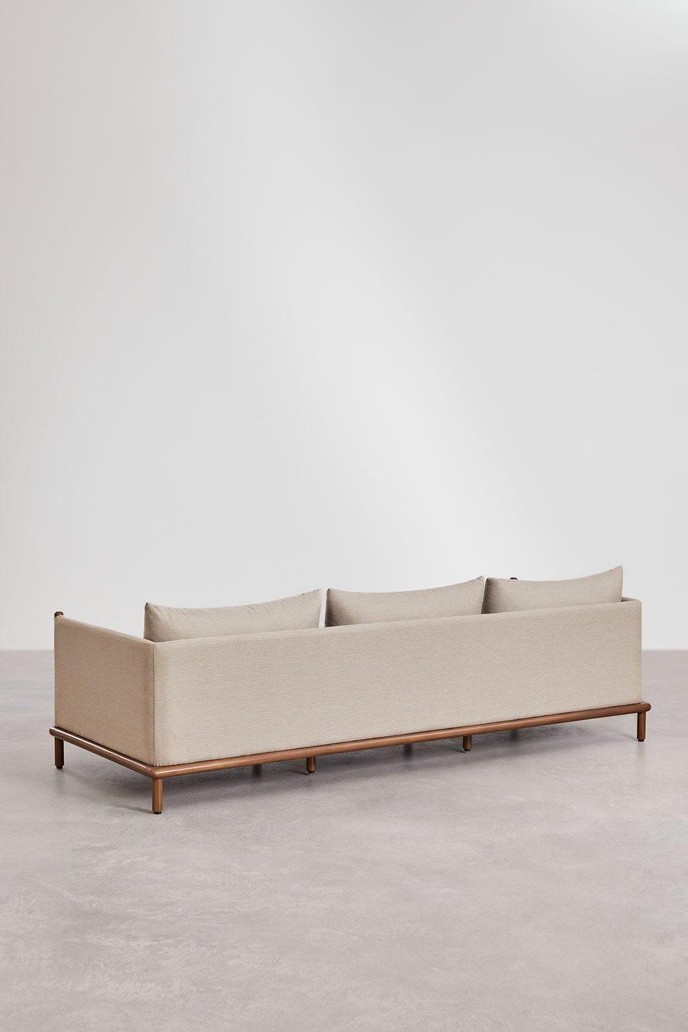 Sklum Zestaw Ogrodowy Z Sofą 3-osobową I 2 Okrągłymi Stolikami Kawowymi Z Drewna Akacjowego Olivia